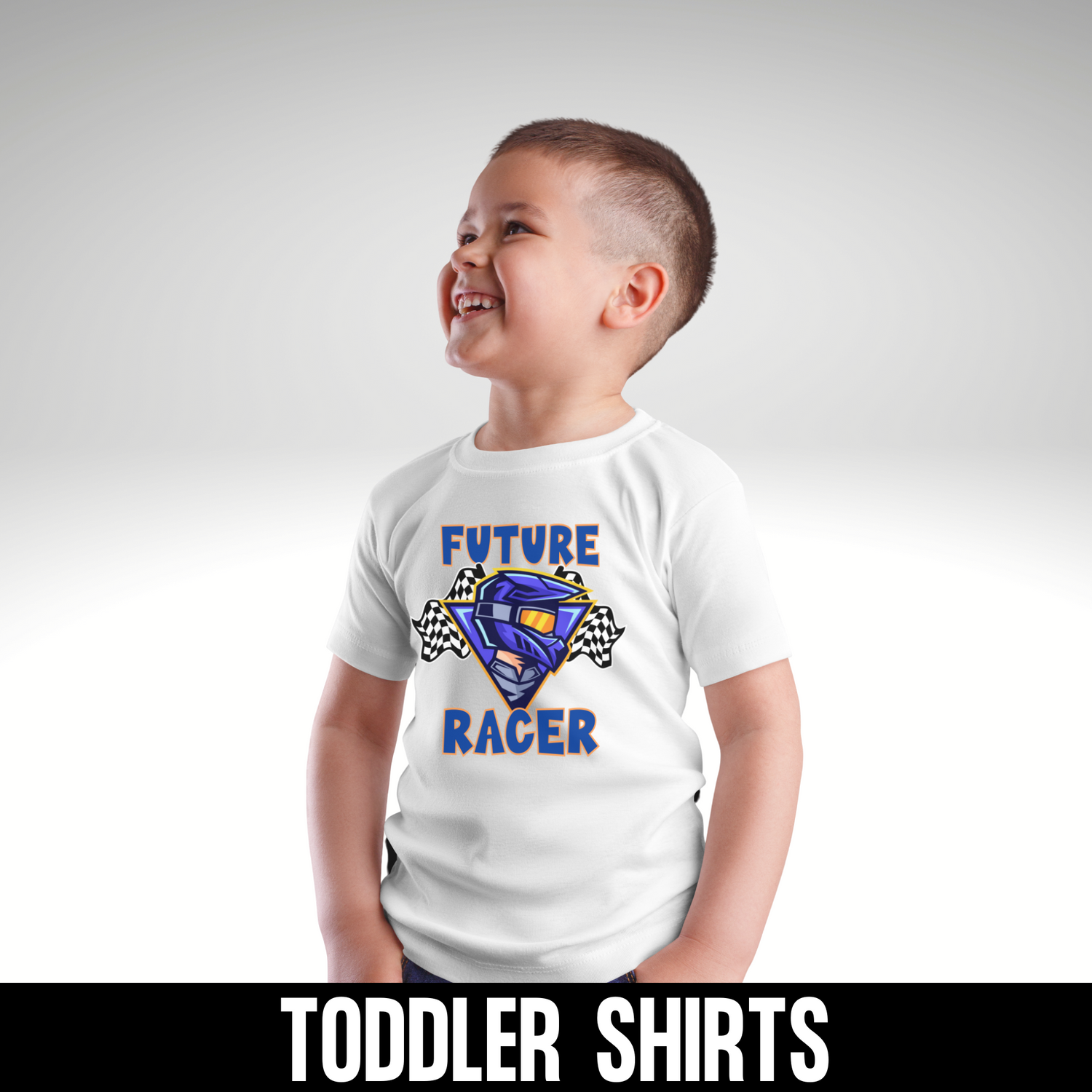 Toddler Racing T-Shirts. Dirt Track racing Shirts For Kids. Children racing T-shirts