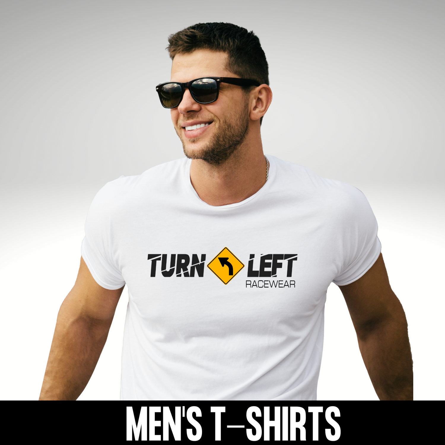 Men's Dirt Track Racing T-Shirts. Racing Gifts For Men Turn Left T-Shirts Racewear. Racing shirts for Men.