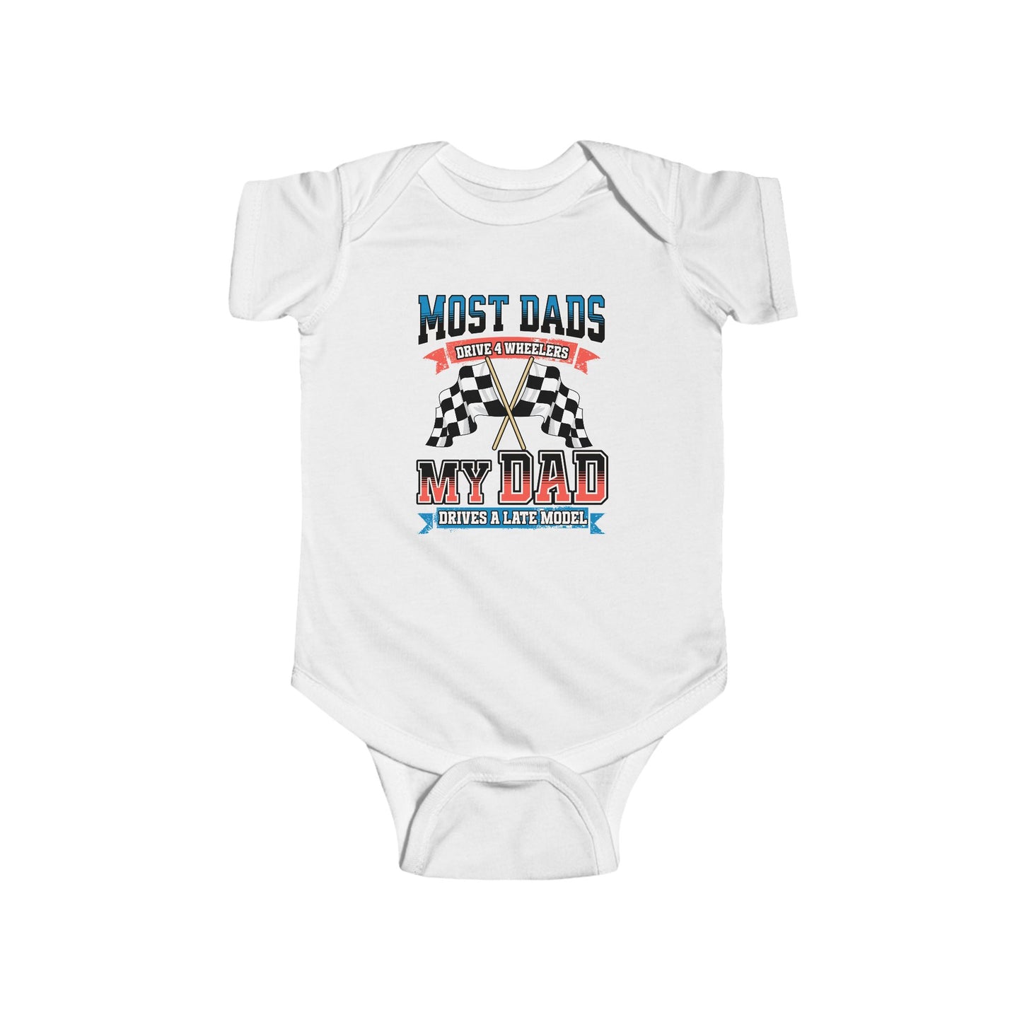 Late Model Race Day Baby Bodysuit, Funny Infant Outfit, Gift for New Dad, Baby Shower, Racing Theme, Cute Kids Apparel