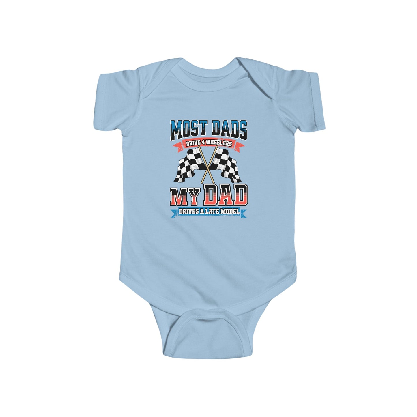 Late Model Race Day Baby Bodysuit, Funny Infant Outfit, Gift for New Dad, Baby Shower, Racing Theme, Cute Kids Apparel