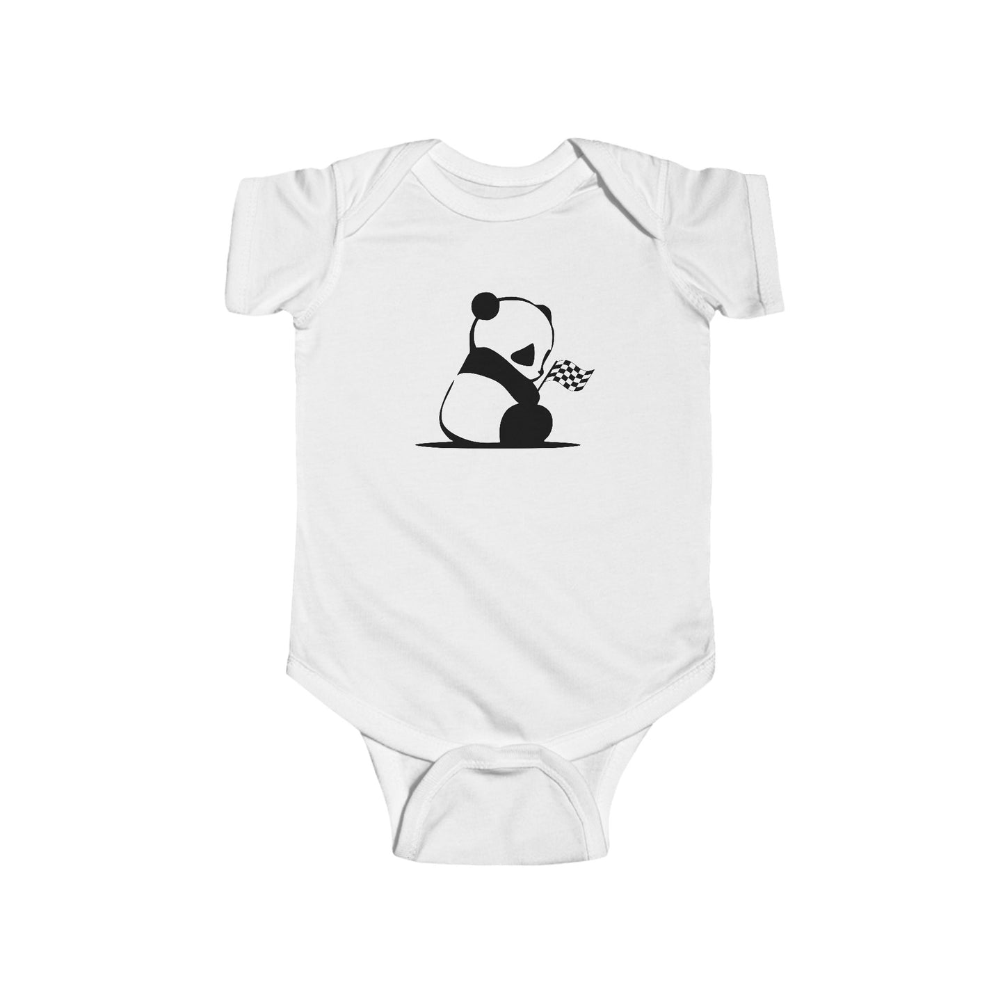 Panda Bear Racing Infant Fine Jersey Bodysuit
