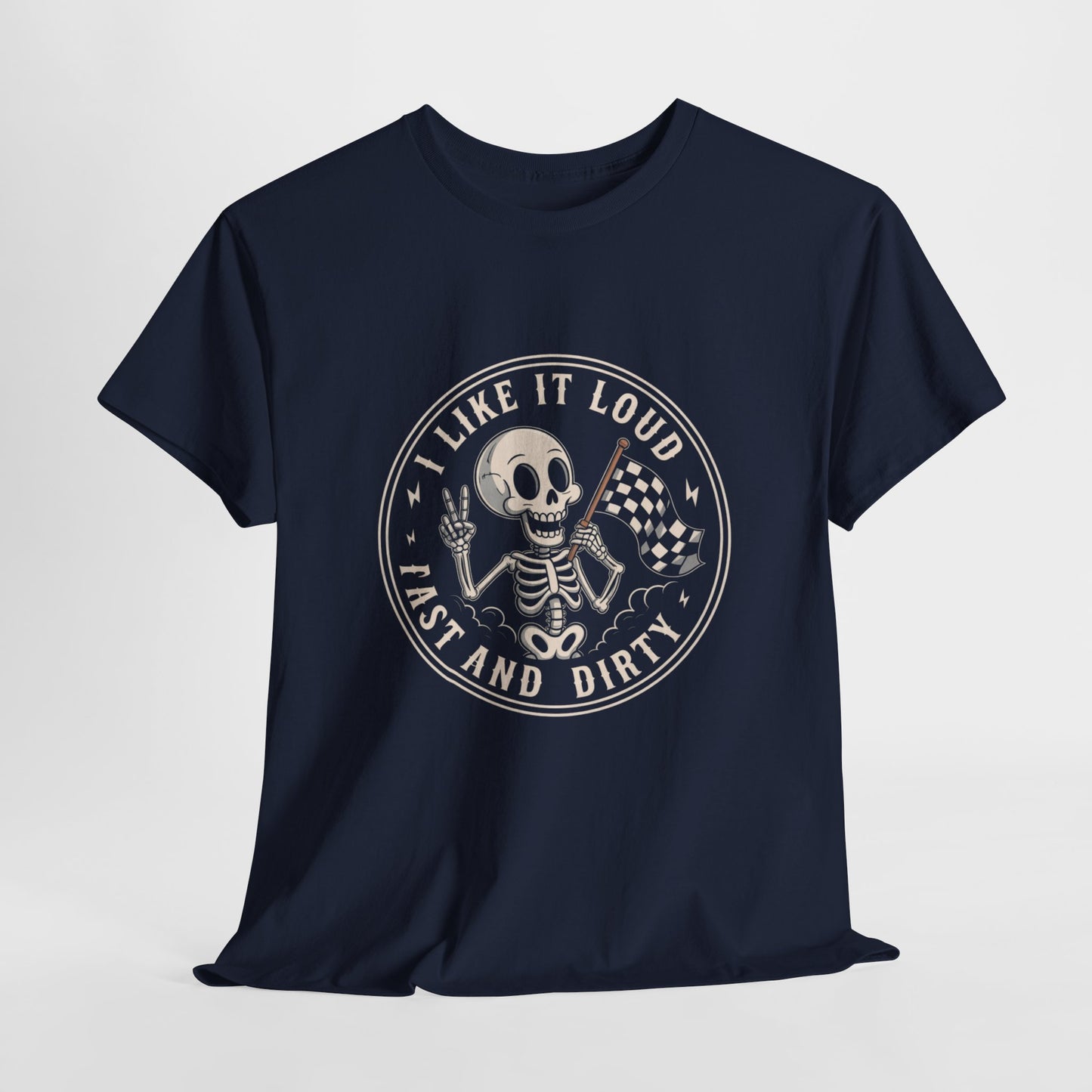 Loud and Proud Skeleton Tee - Dirt Track Racing T-Shirt