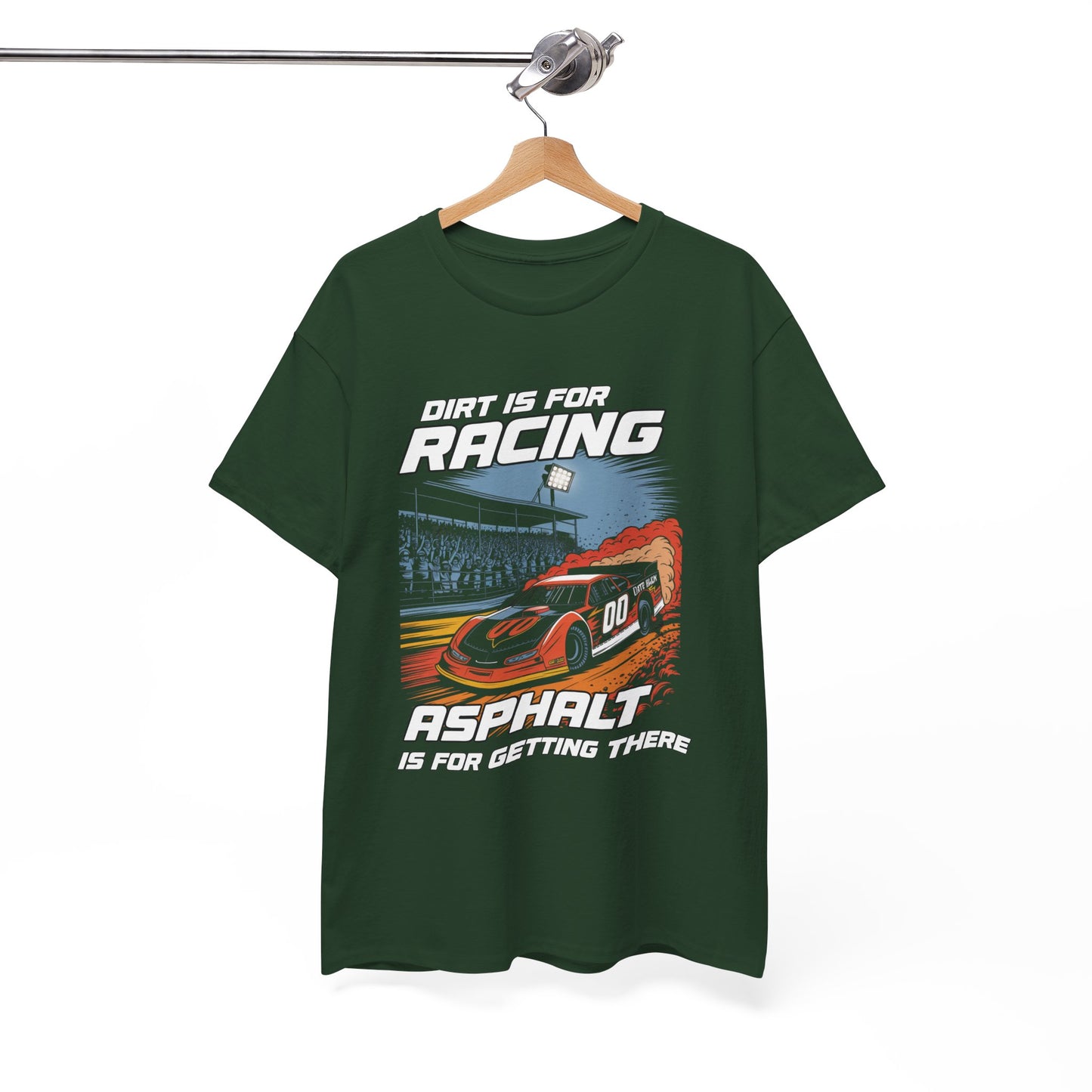 Racing Enthusiast Tee - Dirt is for Racing, Asphalt is for Getting There | Gift for Race Fans, Car Lovers, Motorsports