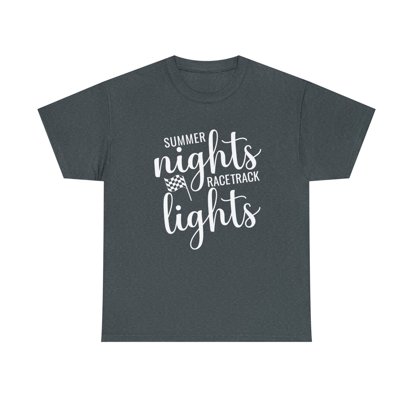 Summer Nights Racetrack Lights Heavy Cotton Tee