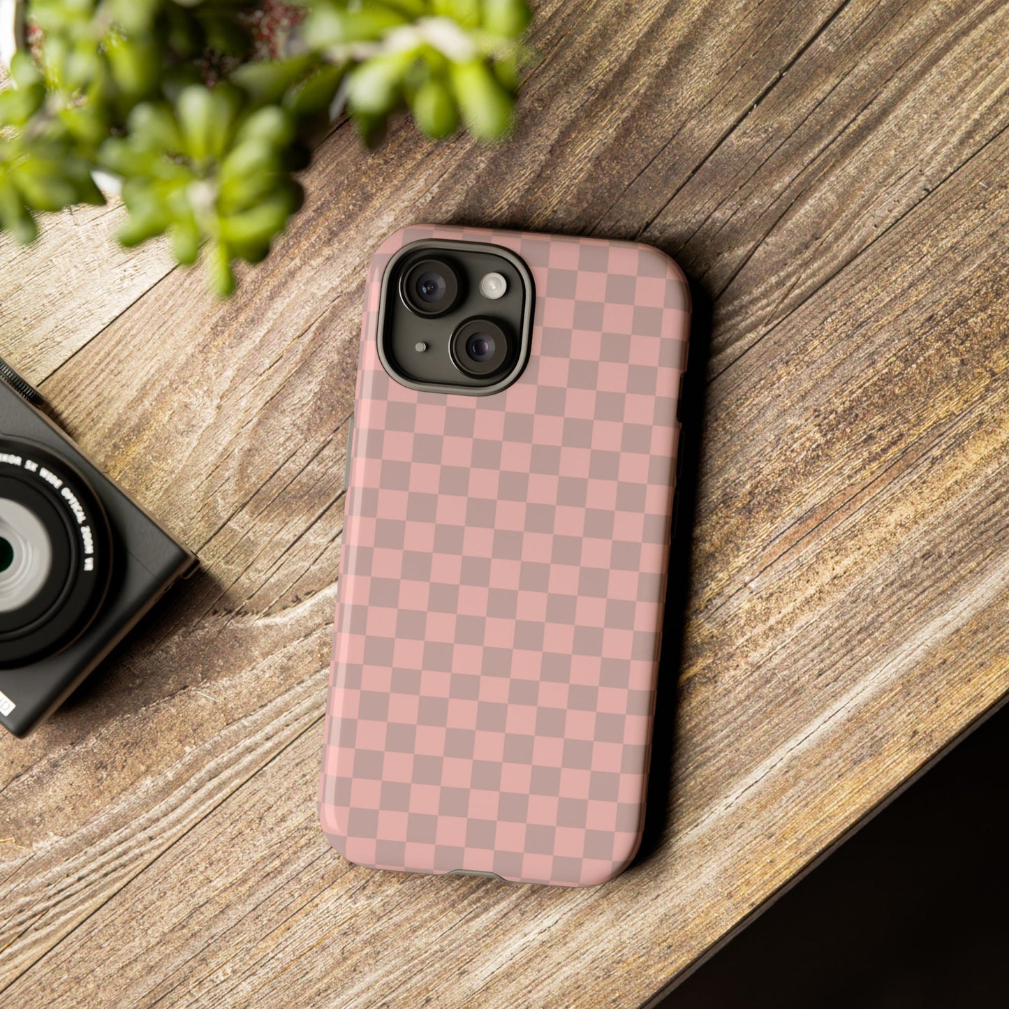 Pink Tan Checkerboard Checkered IPhone Tough Case