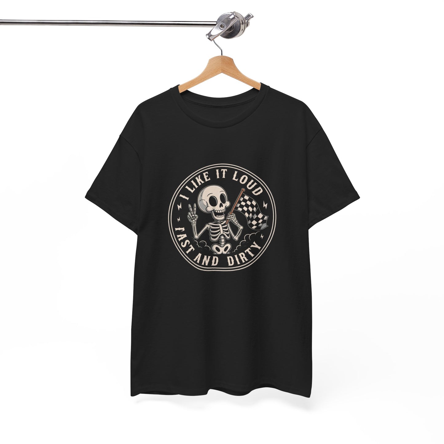 Loud and Proud Skeleton Tee - Dirt Track Racing T-Shirt
