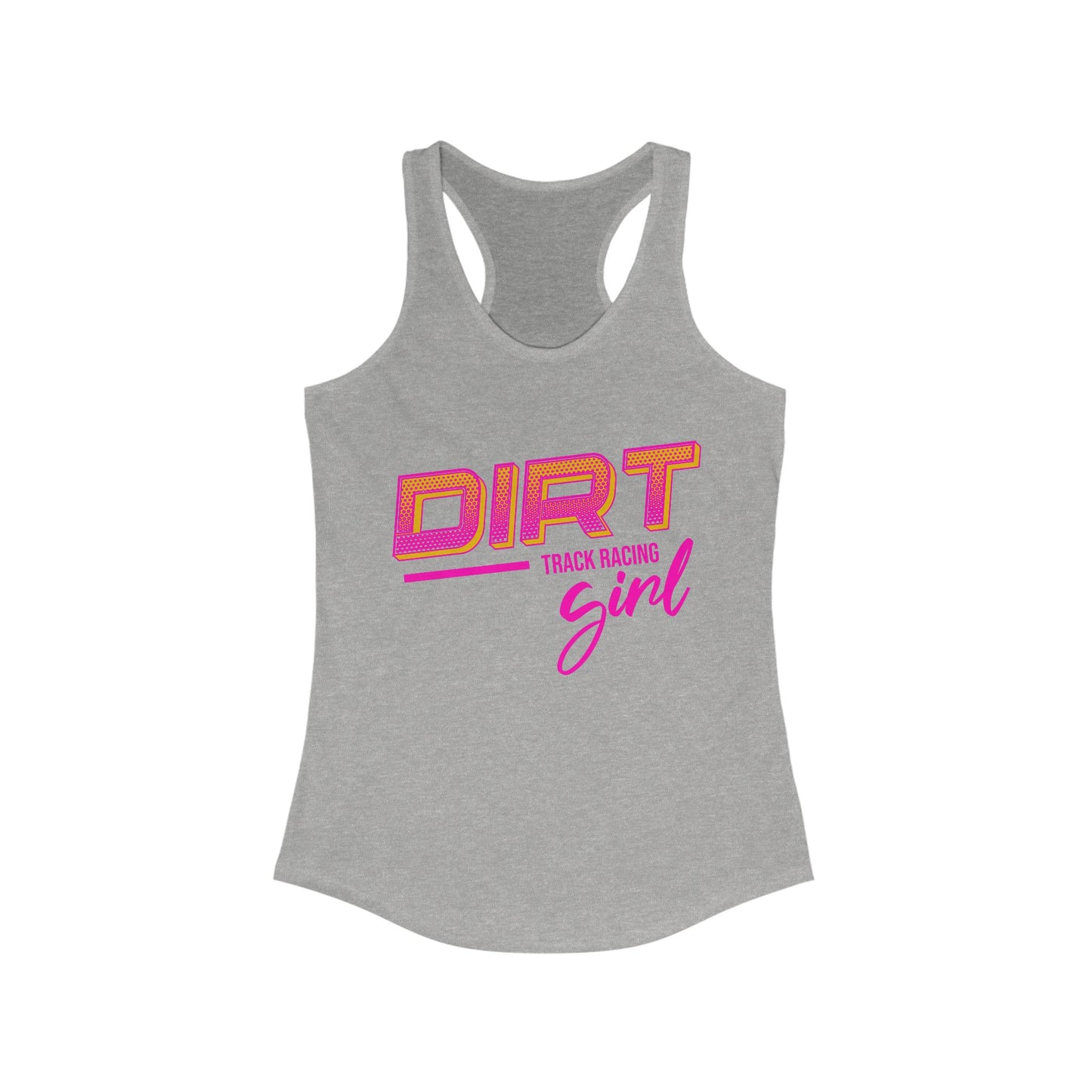 Dirt Track Racing Girl Racerback Tank Top