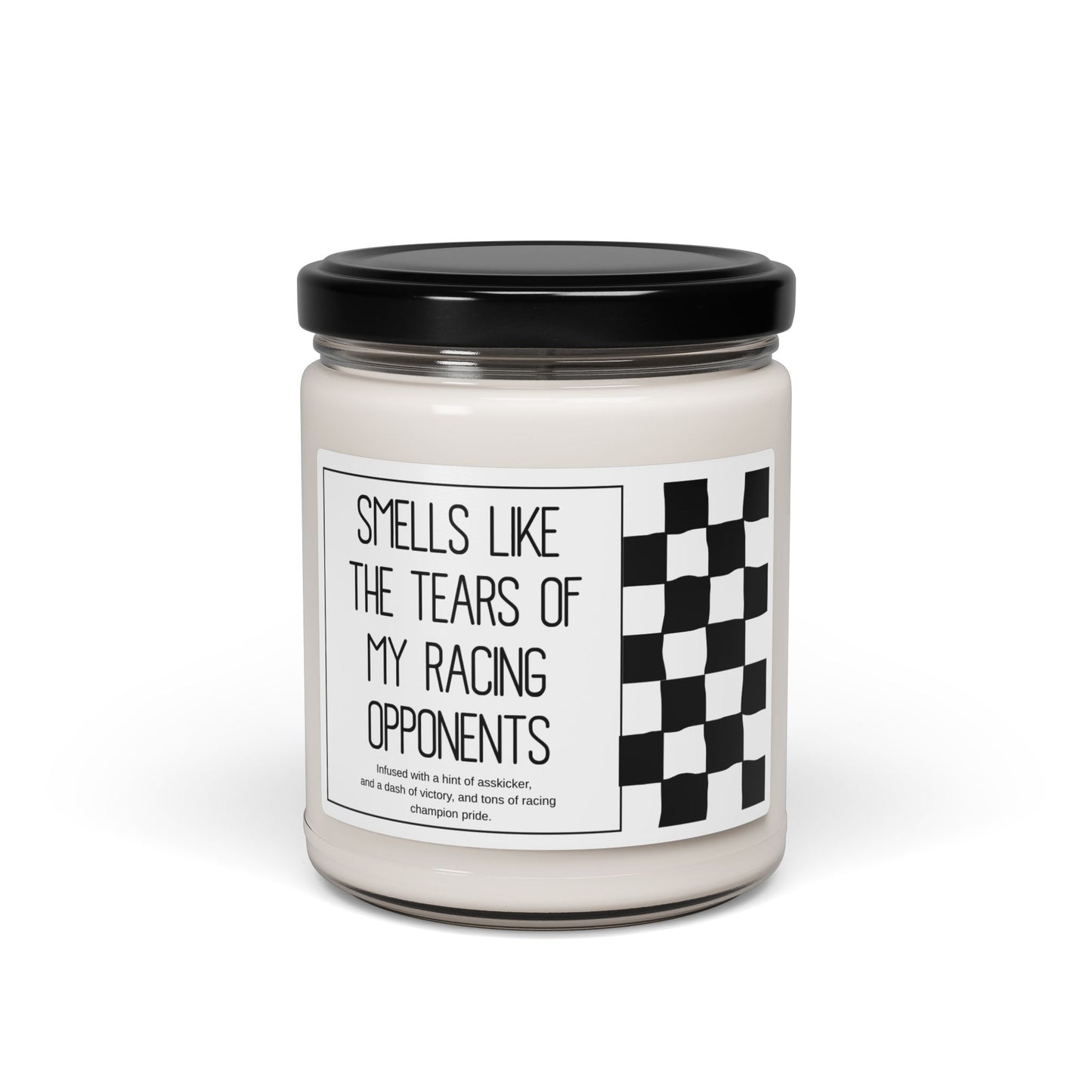 Funny Racing-Inspired Scented Candle, Perfect Gift for Race Enthusiasts - Candle Smells Like Tears Checkered Flag
