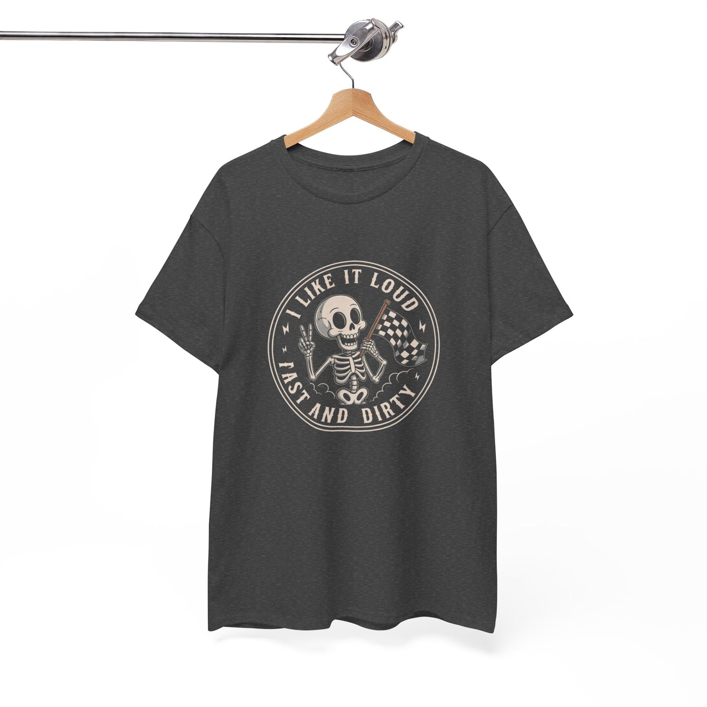 Loud and Proud Skeleton Tee - Dirt Track Racing T-Shirt
