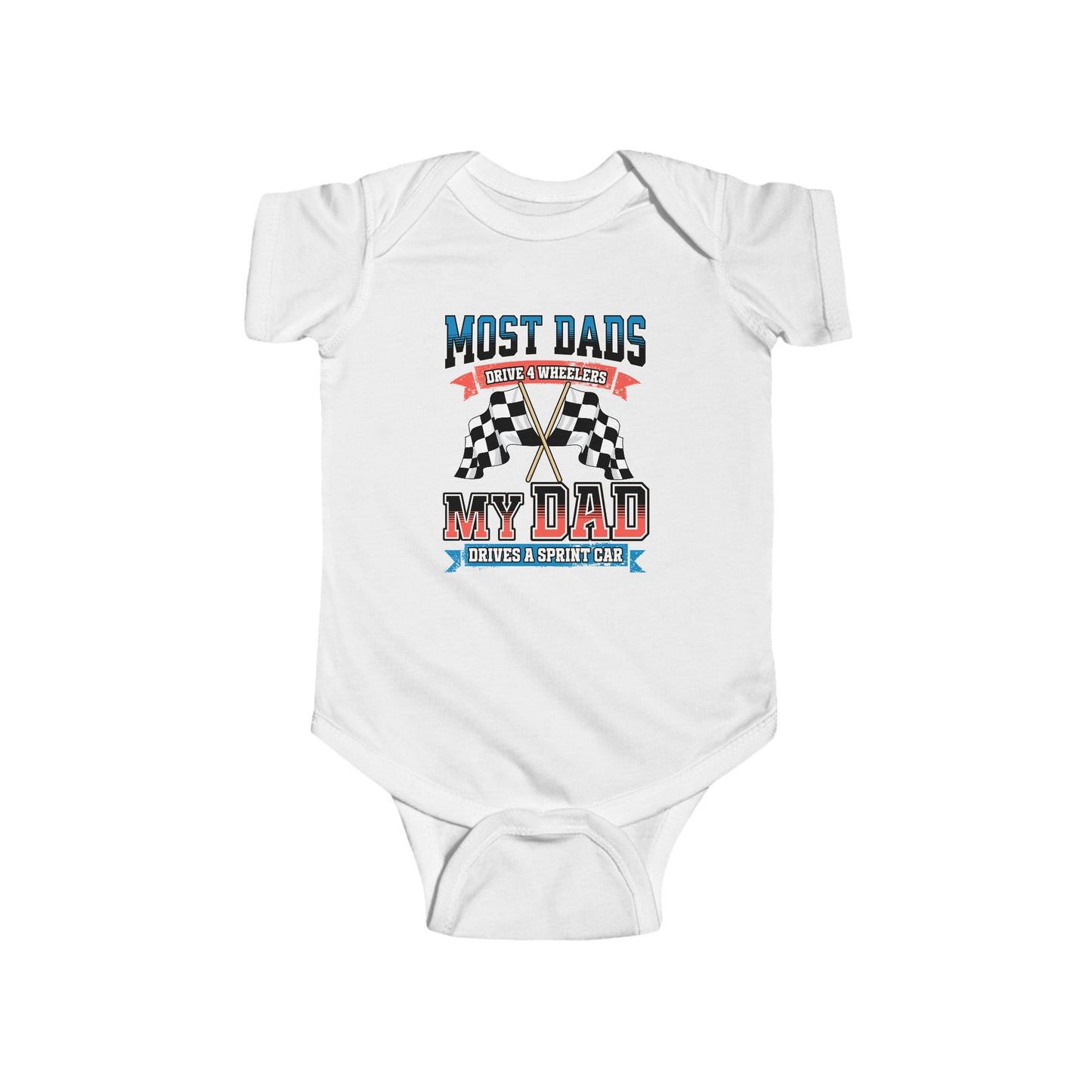 Sprint Car Racing Infant Bodysuit - Perfect for Baby Showers, Father's Day, Everyday Wear, Cozy and Playful Attire