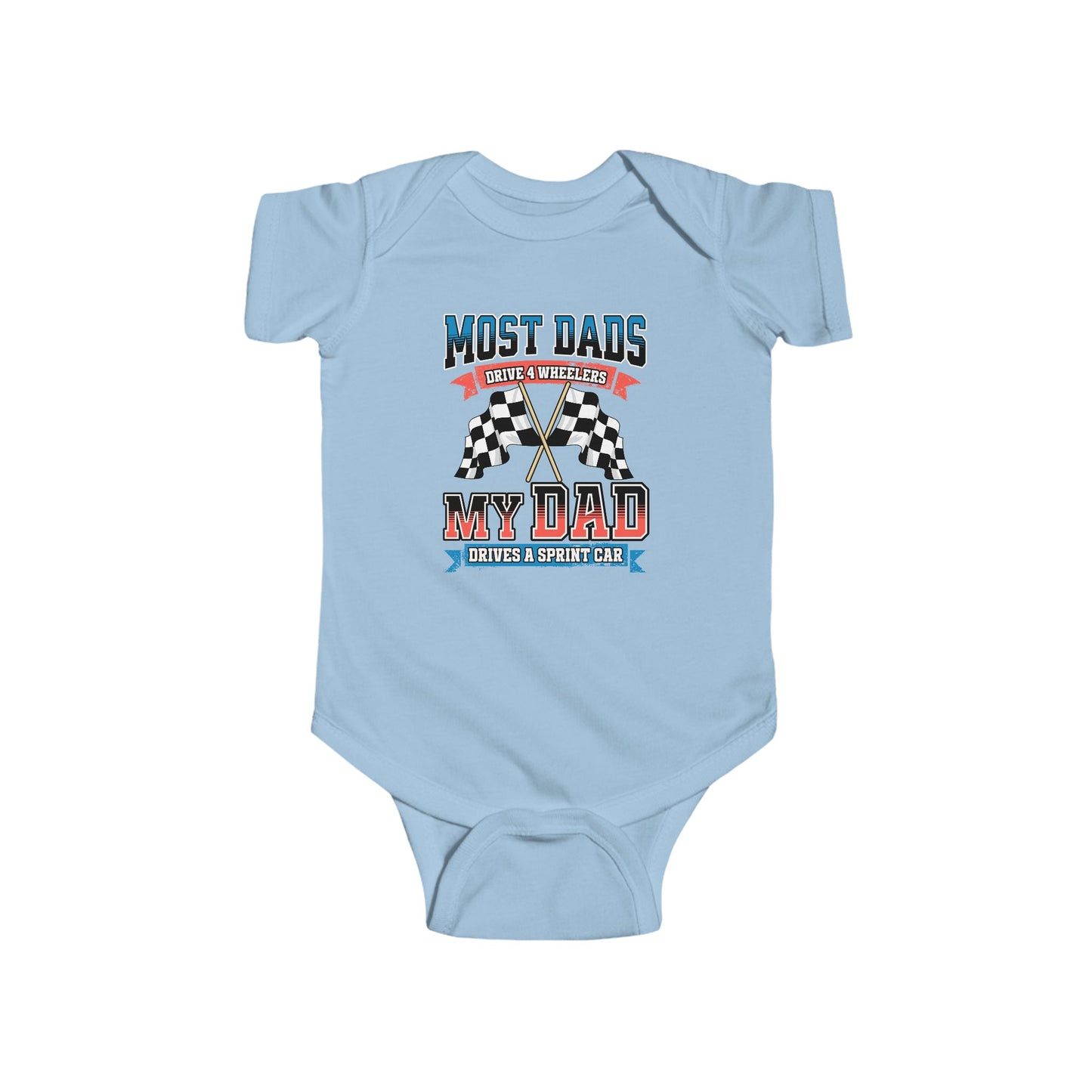 Sprint Car Racing Infant Bodysuit - Perfect for Baby Showers, Father's Day, Everyday Wear, Cozy and Playful Attire