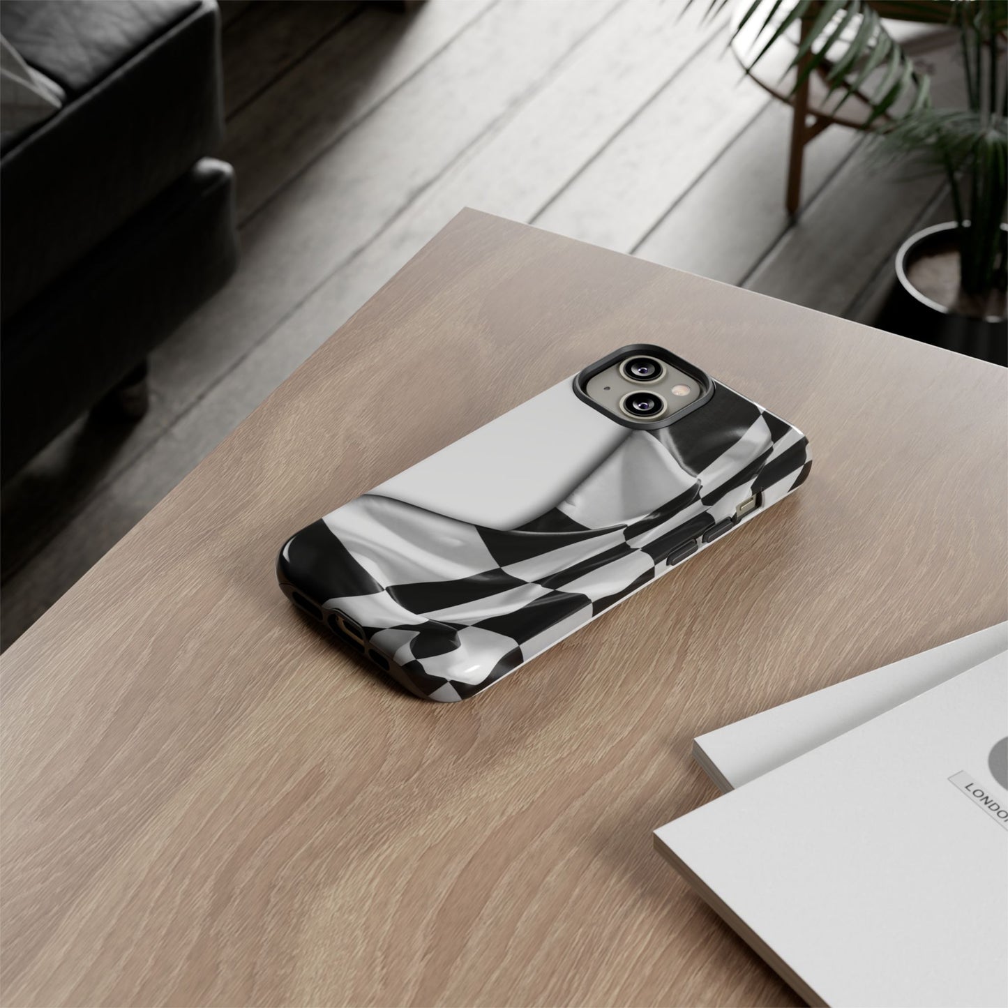 Racing Flag IPhone Case, Checkered Design Race Fans Tough Case