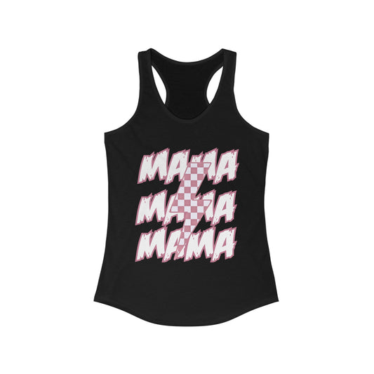 Mama Checker Lightning Bolt Racerback Tank Top