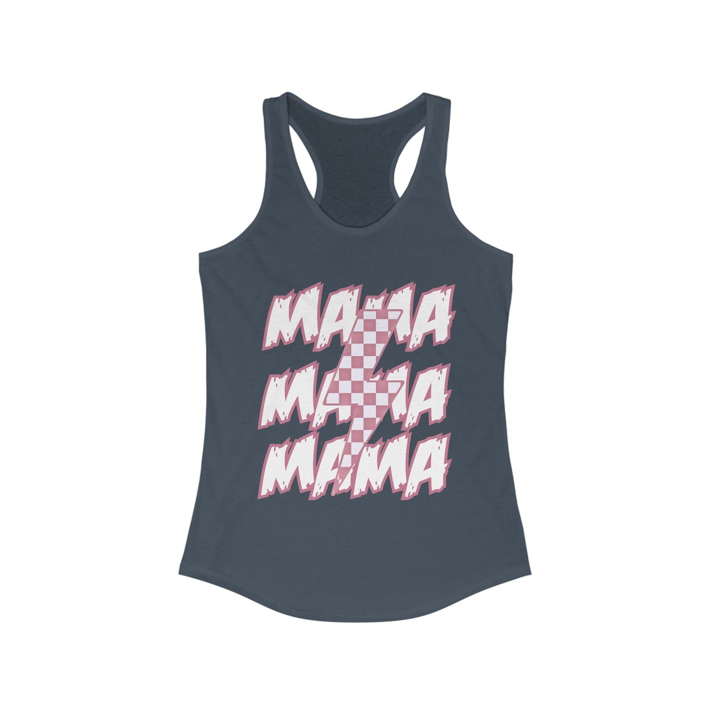 Mama Checker Lightning Bolt Racerback Tank Top