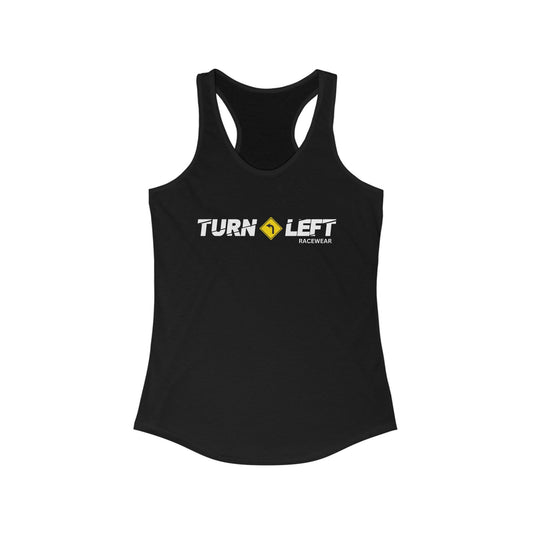 Turn Left Racewear Logo Racerback Tank Tops