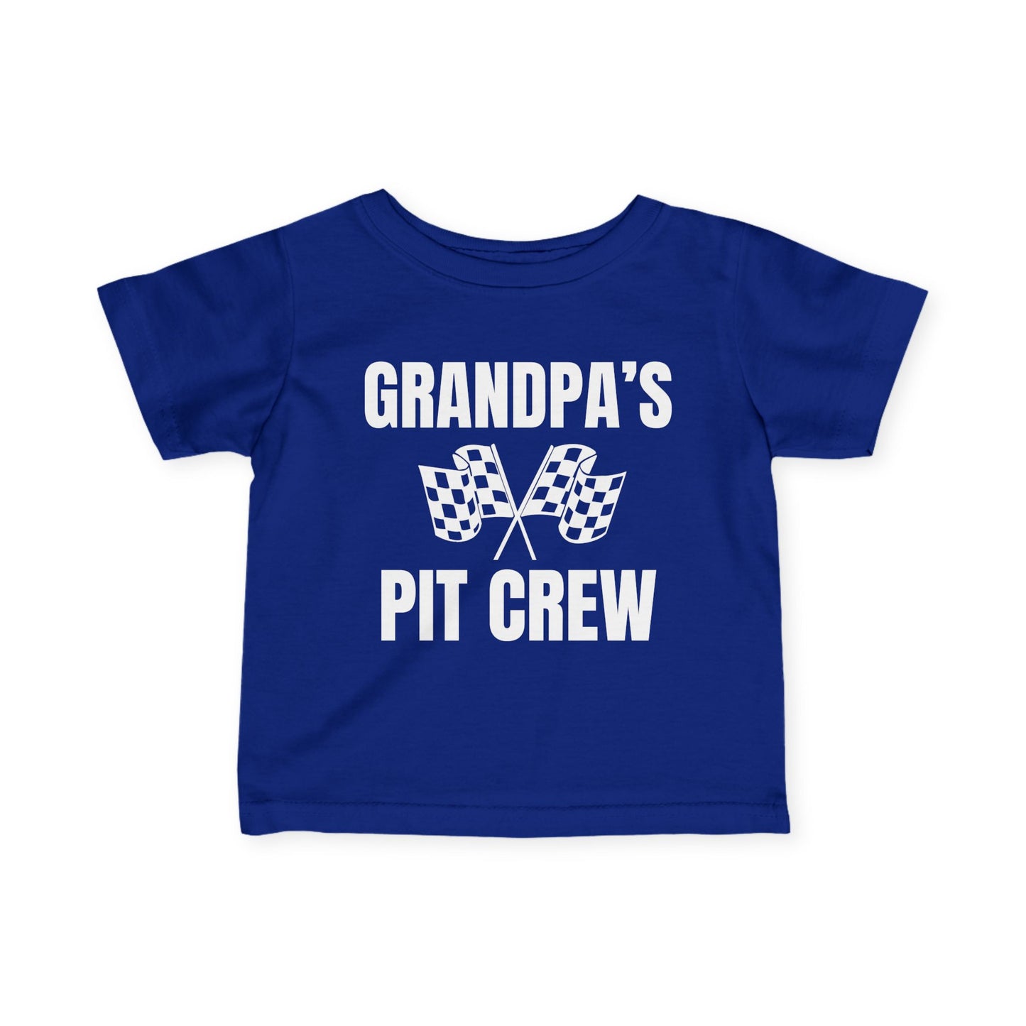 Grandpa's Pit Crew Infant Fine Jersey Tee