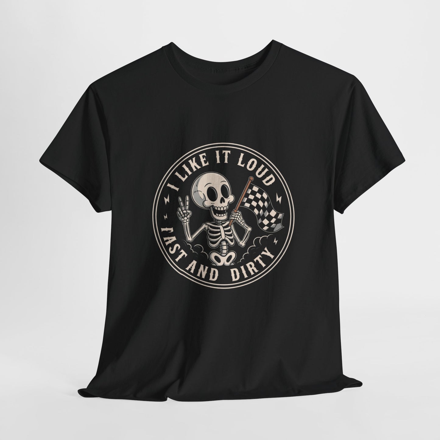 Loud and Proud Skeleton Tee - Dirt Track Racing T-Shirt