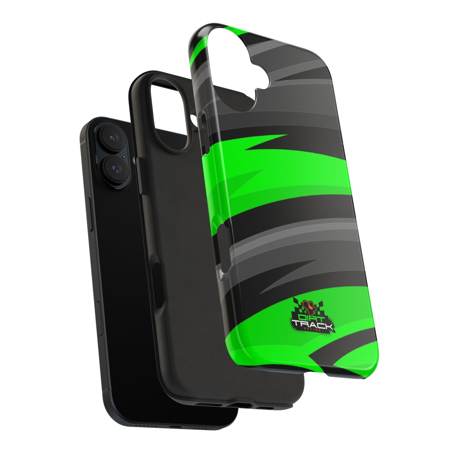 Racing Graphic Green/Black/Gray Tough Phone Cases