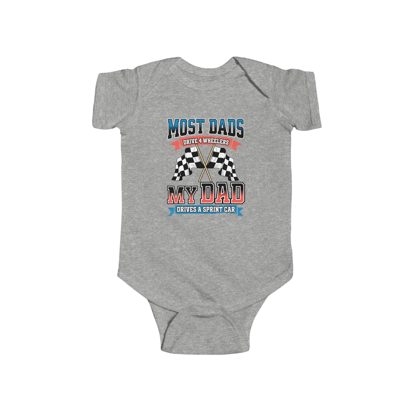 Sprint Car Racing Infant Bodysuit - Perfect for Baby Showers, Father's Day, Everyday Wear, Cozy and Playful Attire
