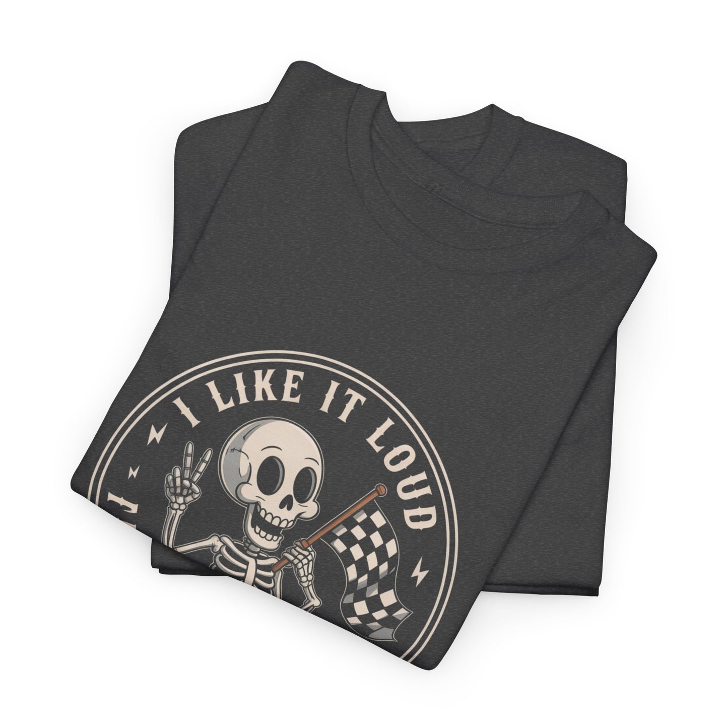 Loud and Proud Skeleton Tee - Dirt Track Racing T-Shirt