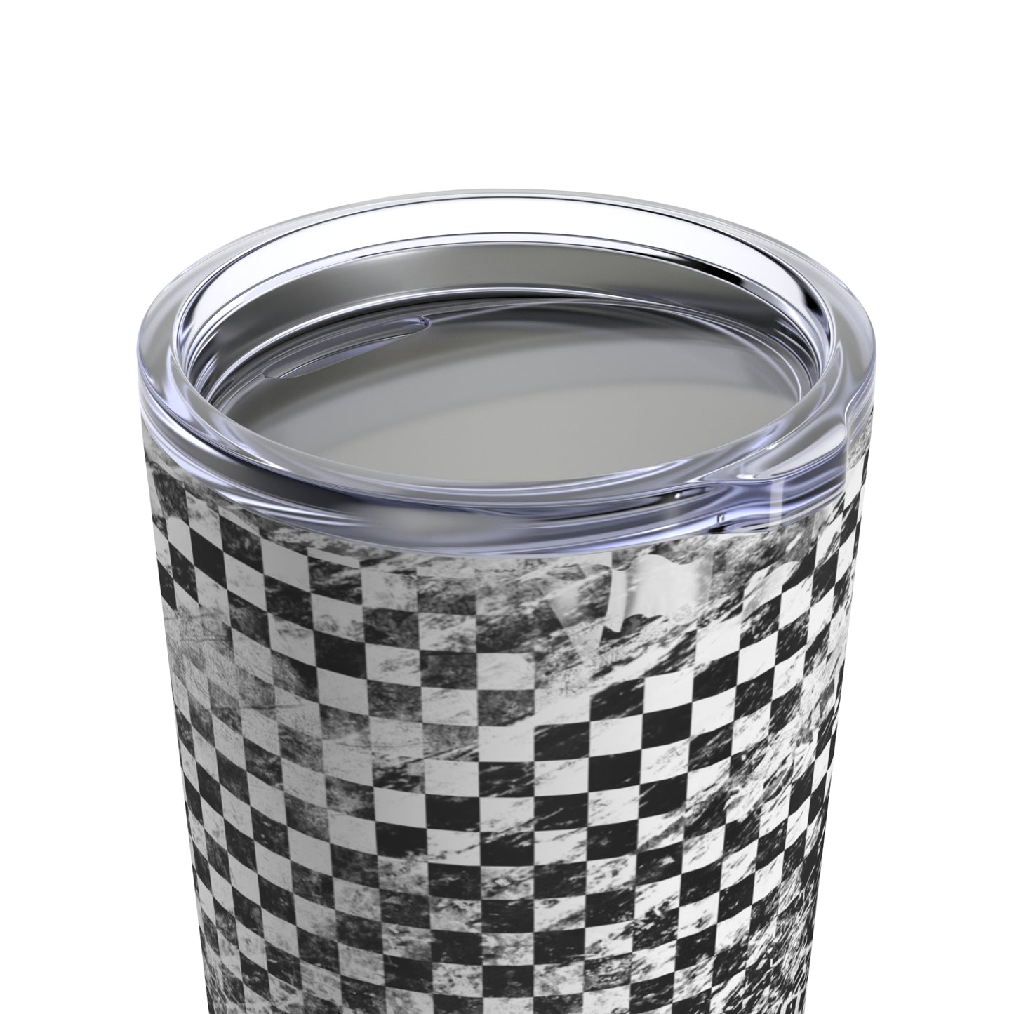 Tire Track Checker Flag Tumbler 20oz