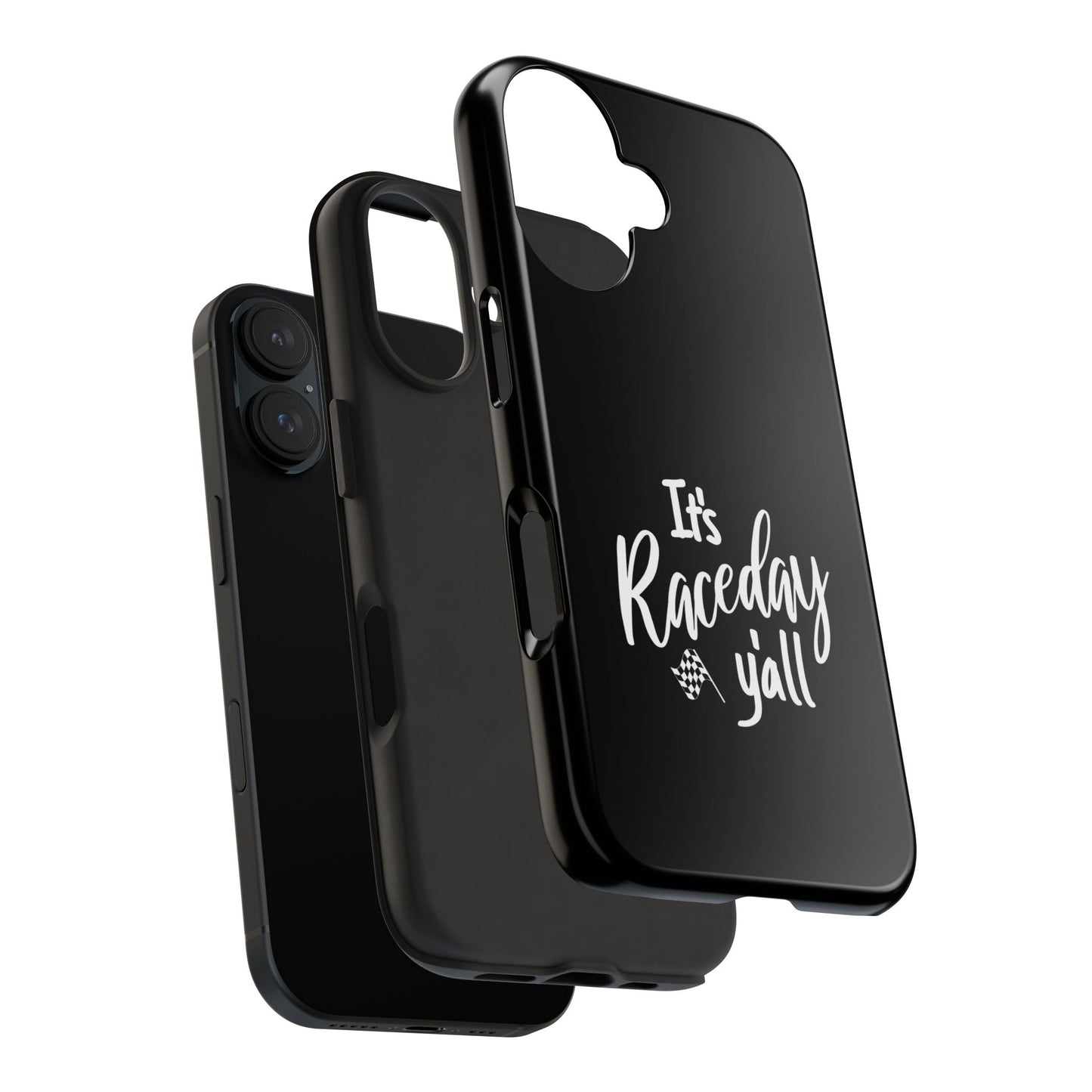 It's Raceday Y'all Black Tough Phone Cases