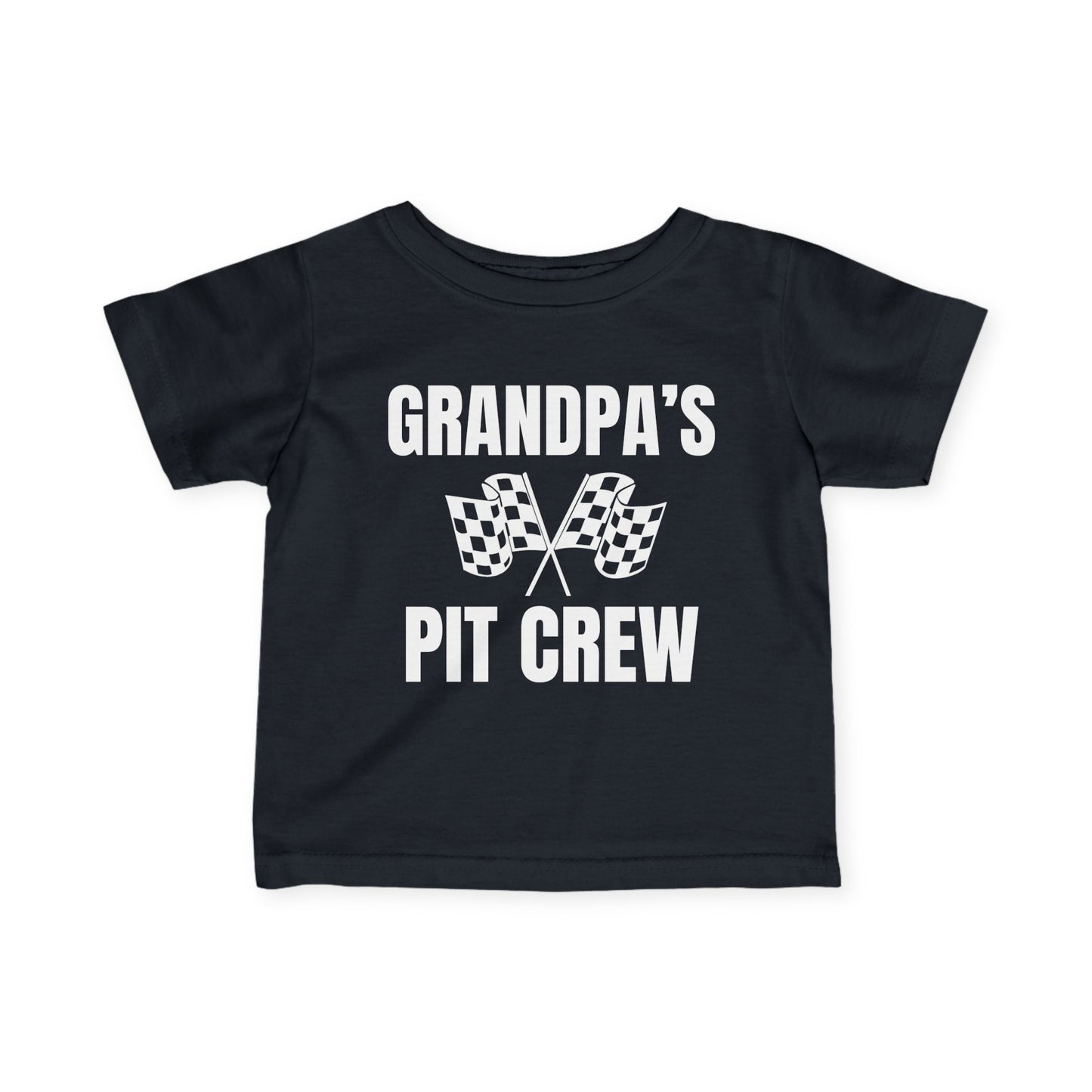 Grandpa's Pit Crew Infant Fine Jersey Tee