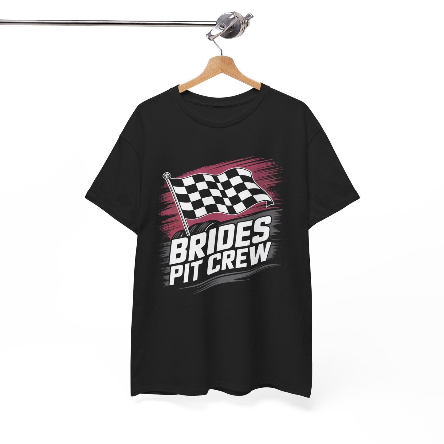 Brides Pit Crew Tee - Fun Wedding Shirt, Bridal Party Gift, Race Themed Apparel, Unisex Heavy Cotton Tee, Bachelorette Party Outfit