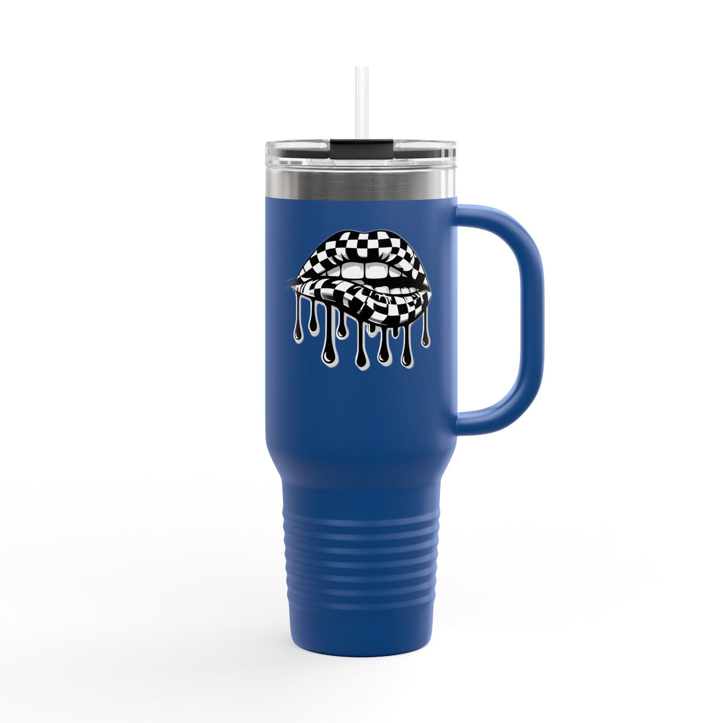 Stylish Insulated Travel Mug, with Dripping Lip Design, Perfect for Coffee Lovers, Gift for Holidays, 40oz, Reusable Tumbler