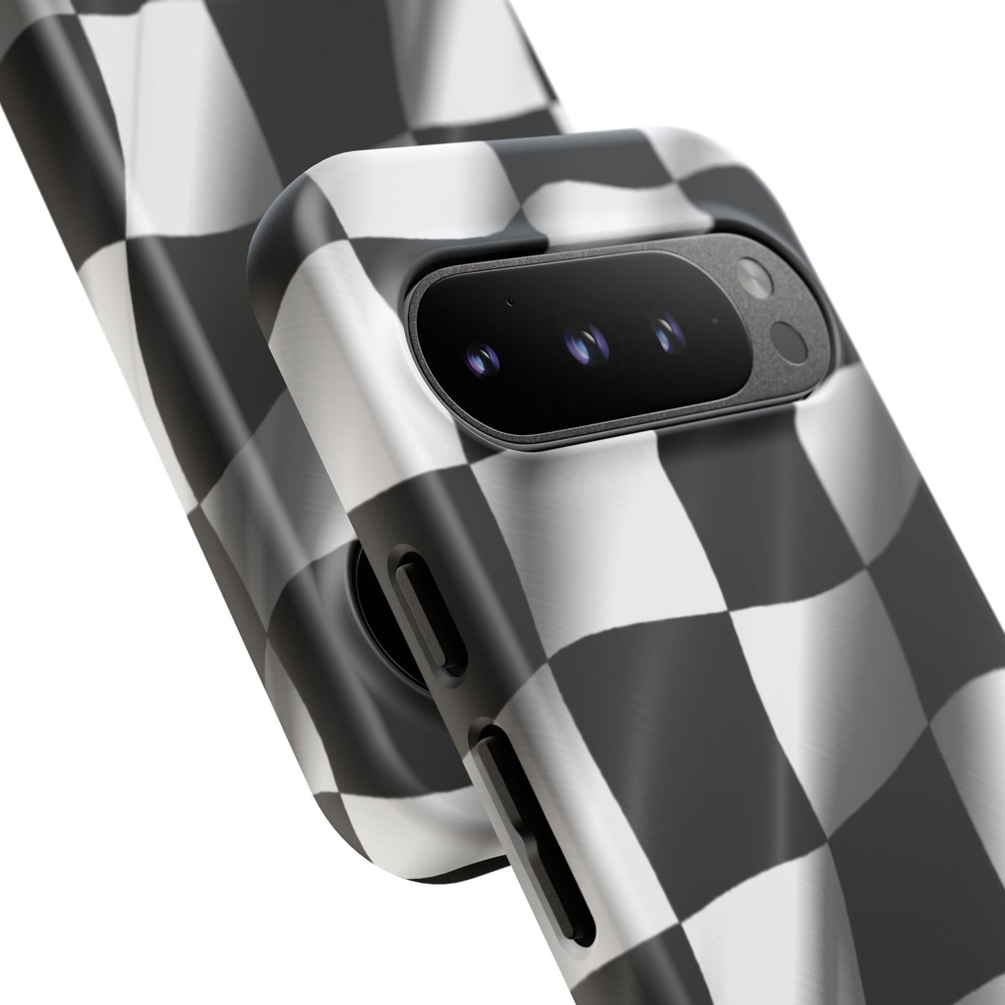 Racing Phone Case, Checkered Flag Design, Tough Case