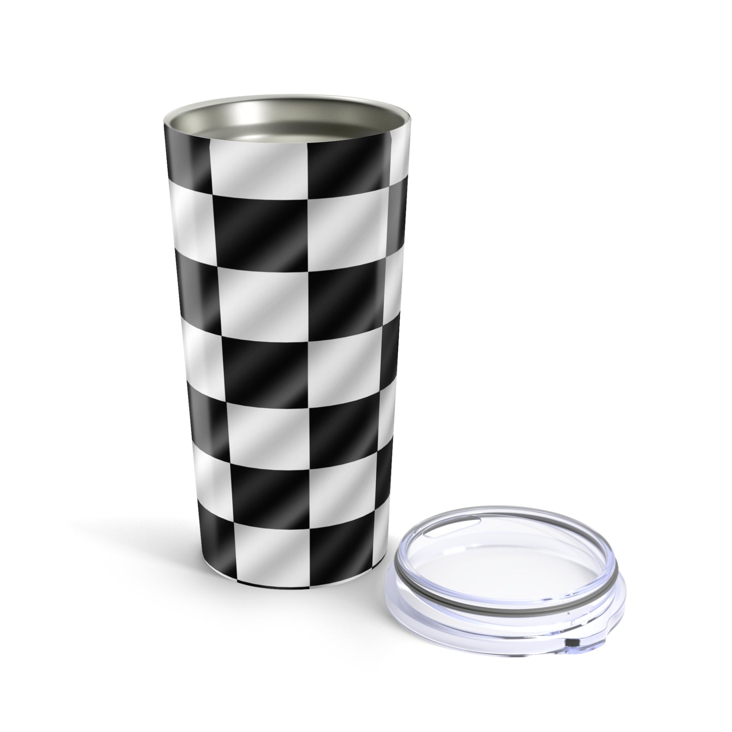 Checkered Flag Tumbler 20oz With Lid