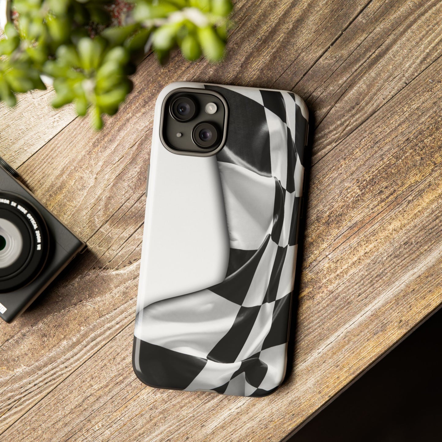 Racing Flag IPhone Case, Checkered Design Race Fans Tough Case