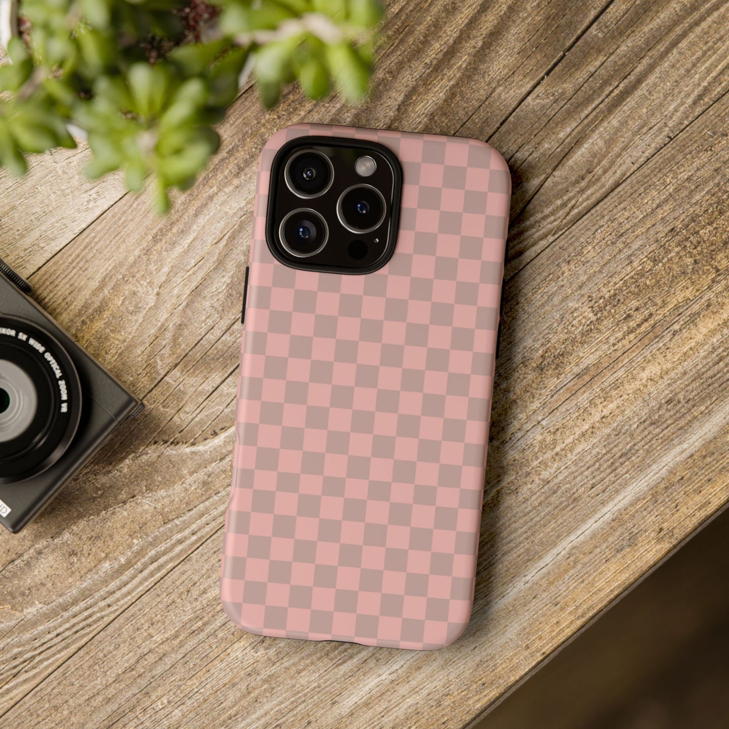Pink Tan Checkerboard Checkered IPhone Tough Case