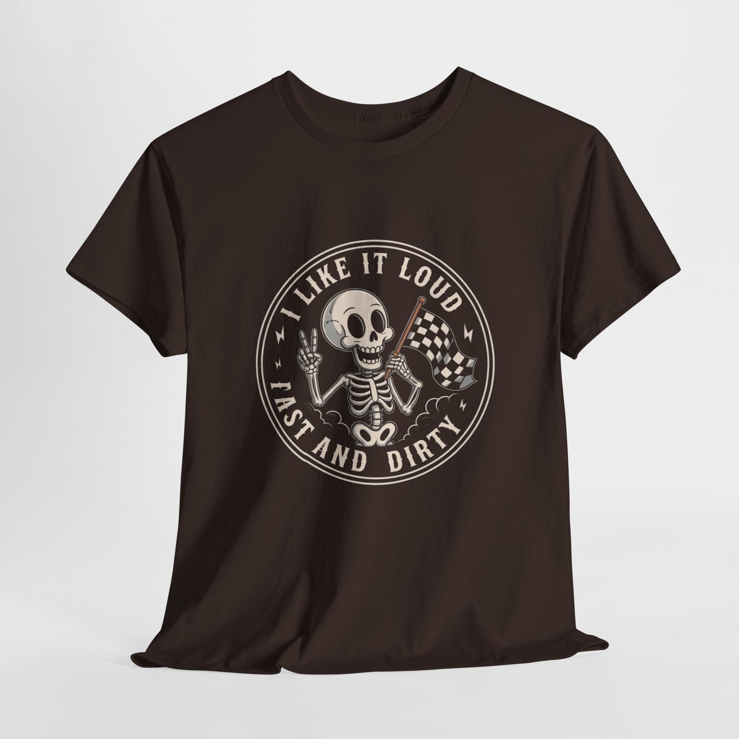Loud and Proud Skeleton Tee - Dirt Track Racing T-Shirt
