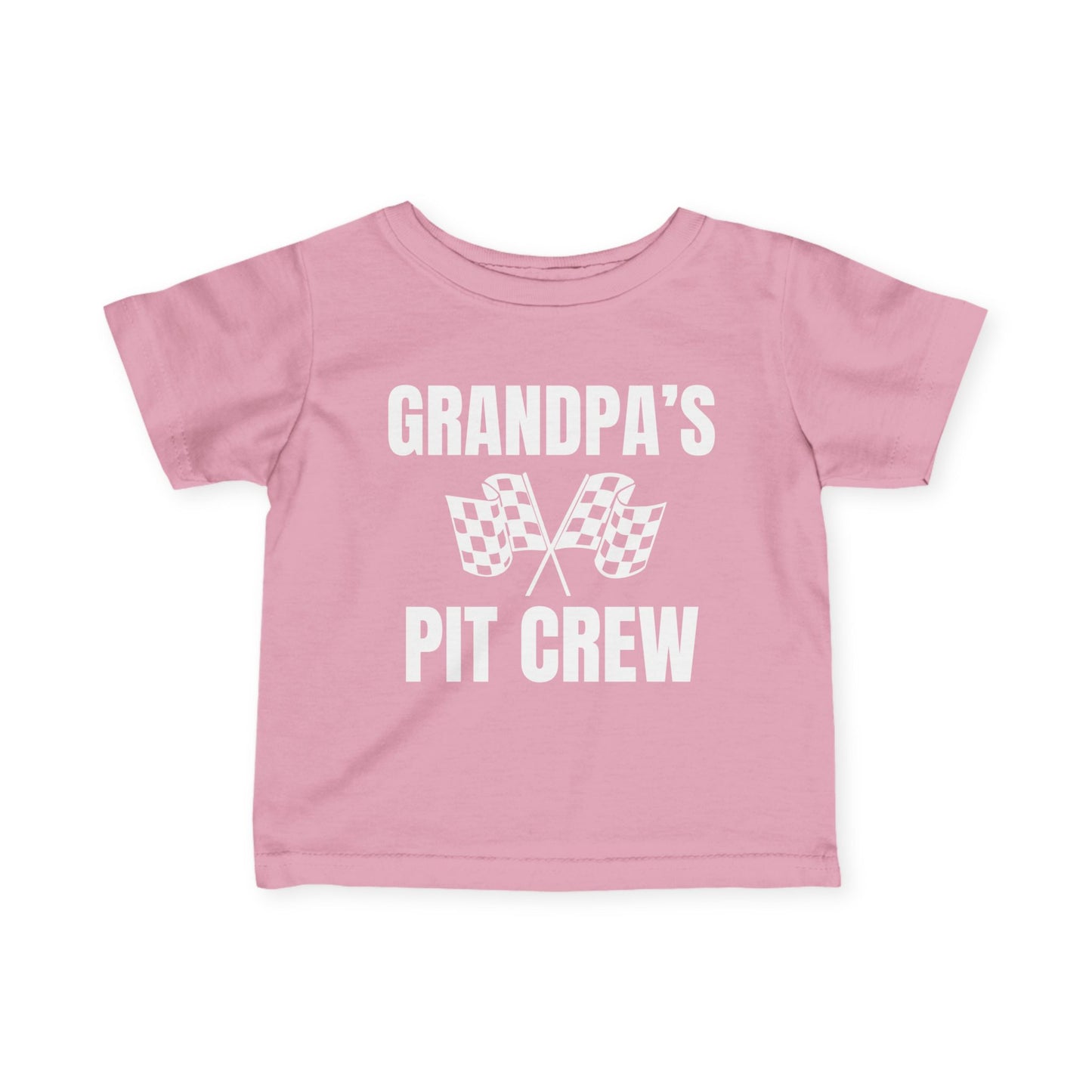 Grandpa's Pit Crew Infant Fine Jersey Tee