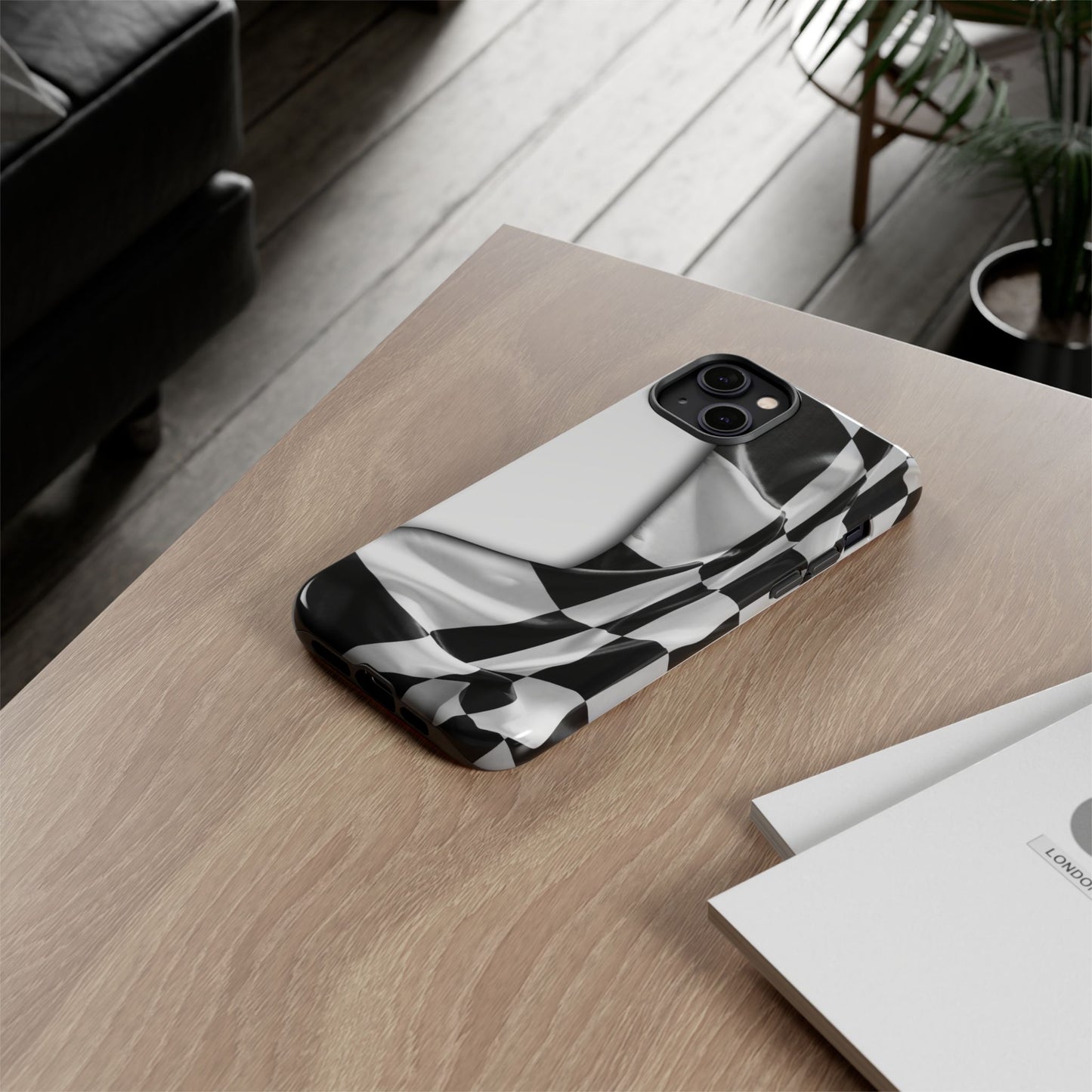 Racing Flag IPhone Case, Checkered Design Race Fans Tough Case