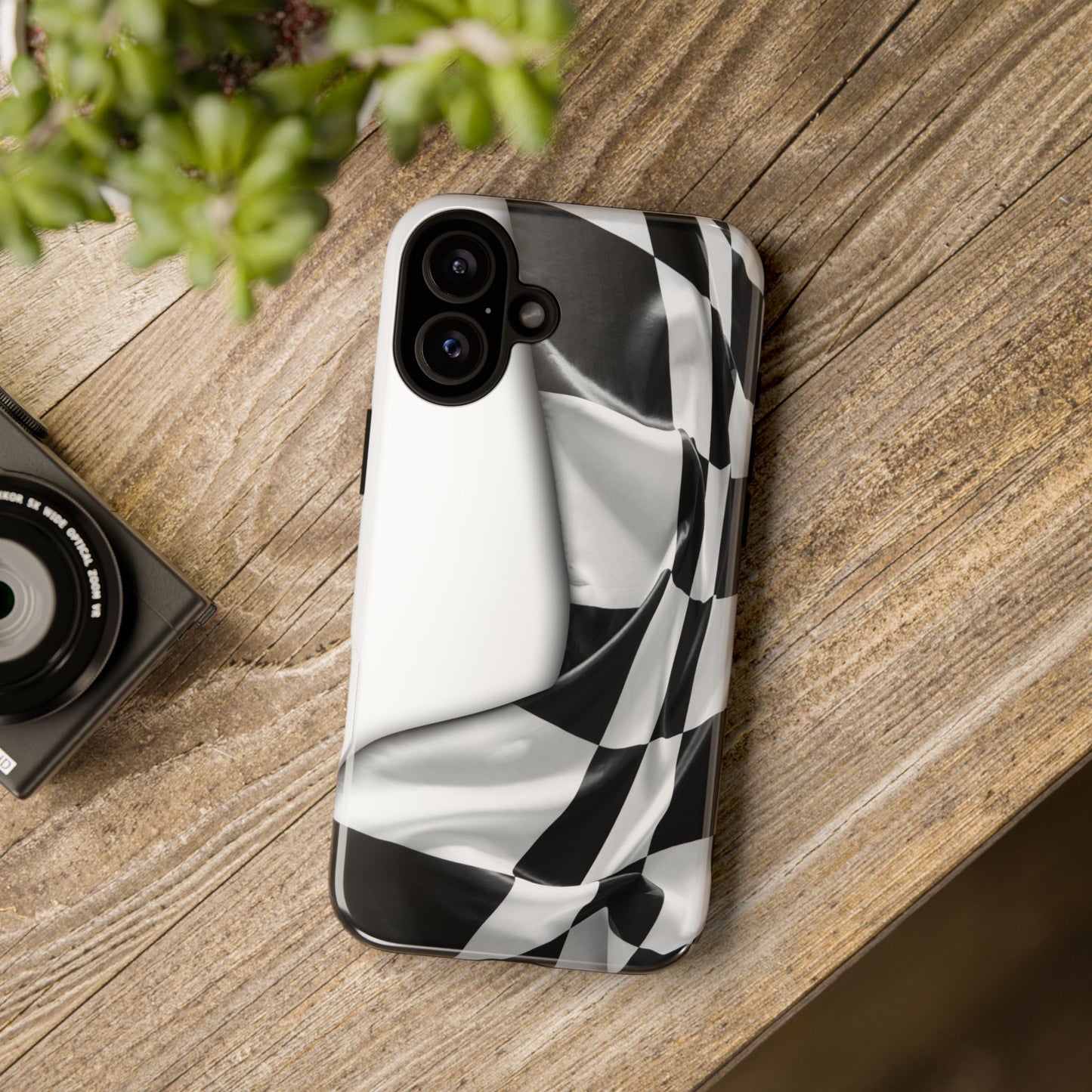 Racing Flag IPhone Case, Checkered Design Race Fans Tough Case