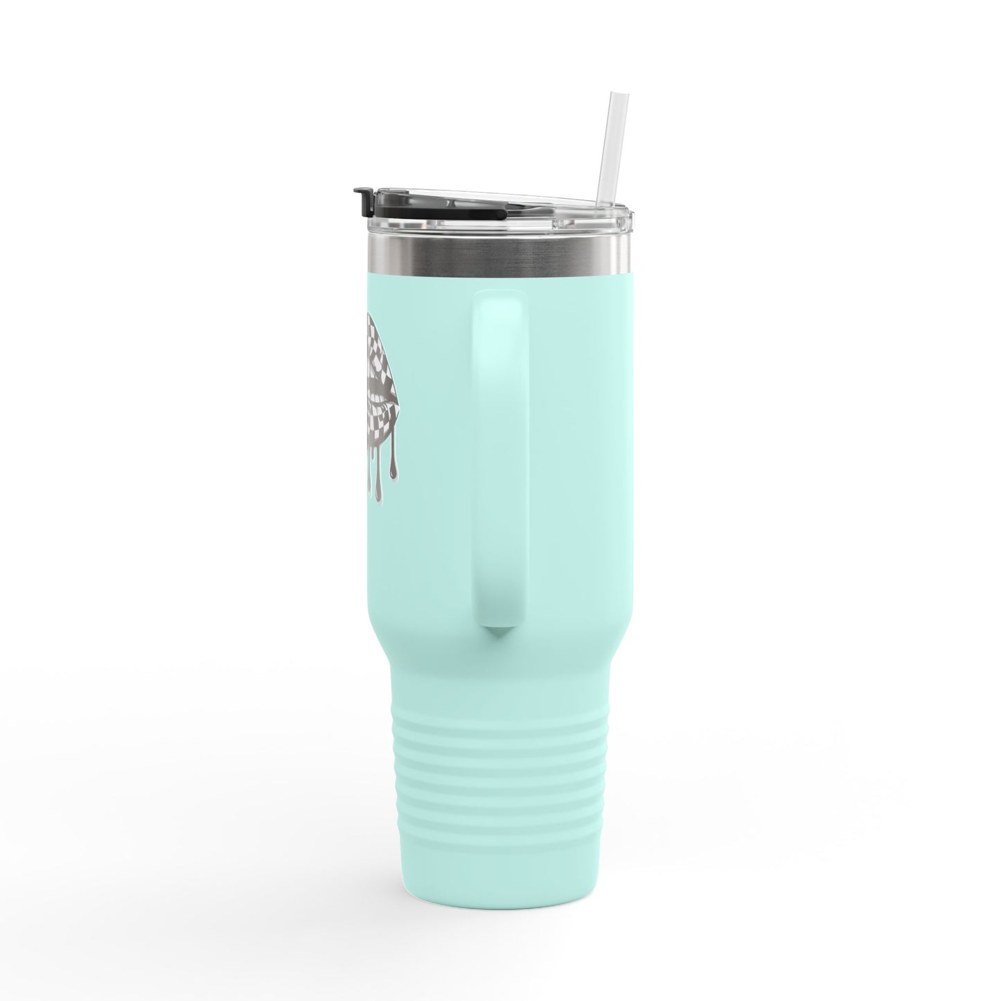 Stylish Insulated Travel Mug, with Dripping Lip Design, Perfect for Coffee Lovers, Gift for Holidays, 40oz, Reusable Tumbler