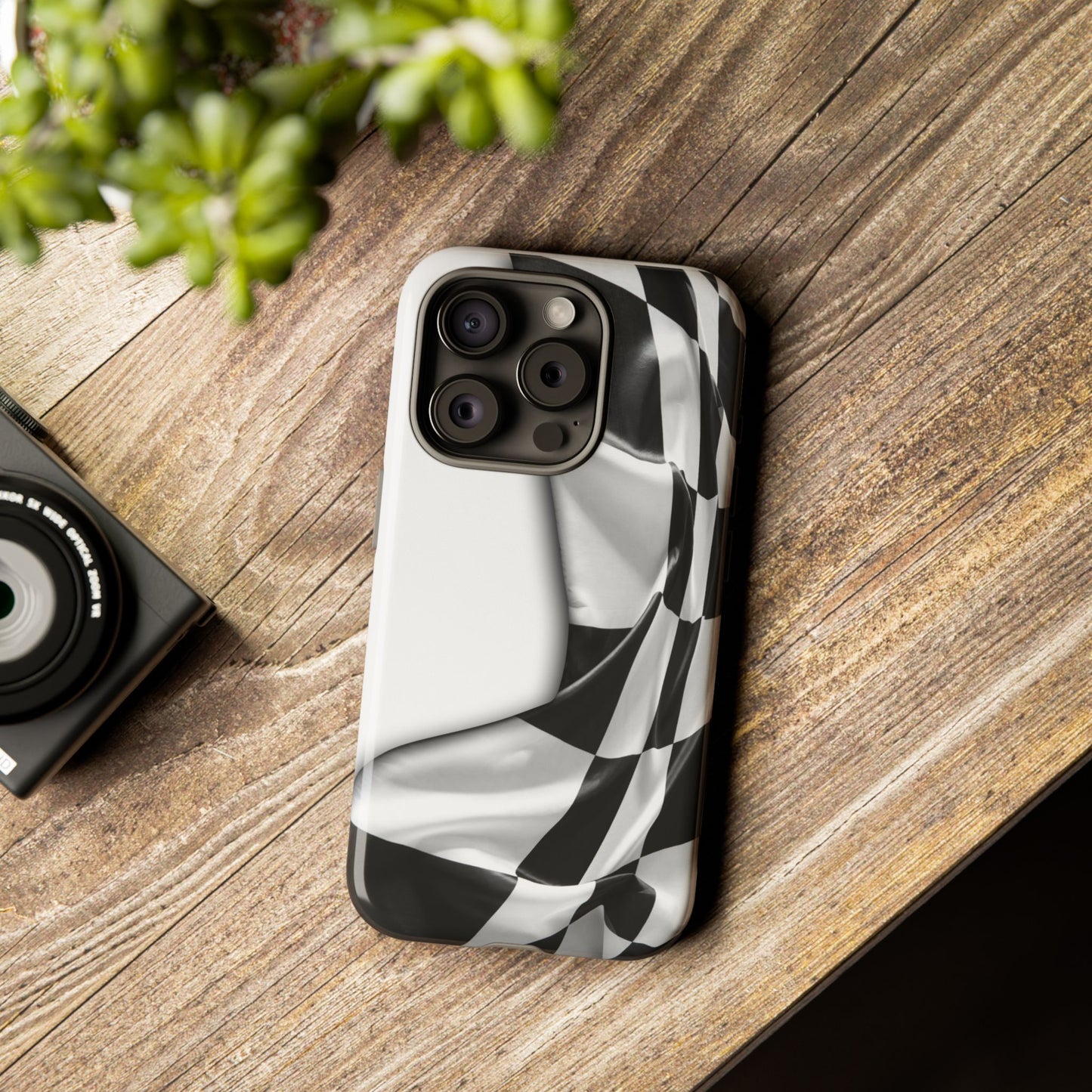 Racing Flag IPhone Case, Checkered Design Race Fans Tough Case