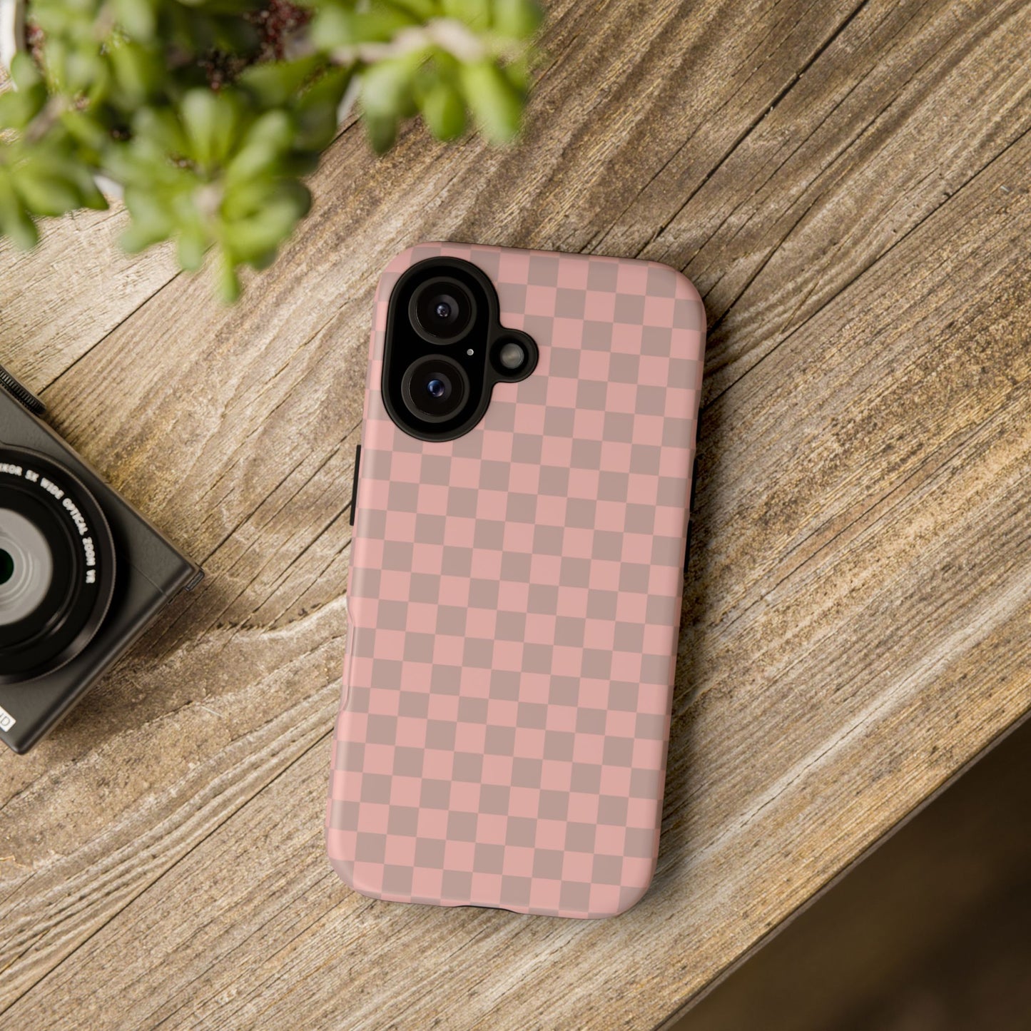 Pink Tan Checkerboard Checkered IPhone Tough Case