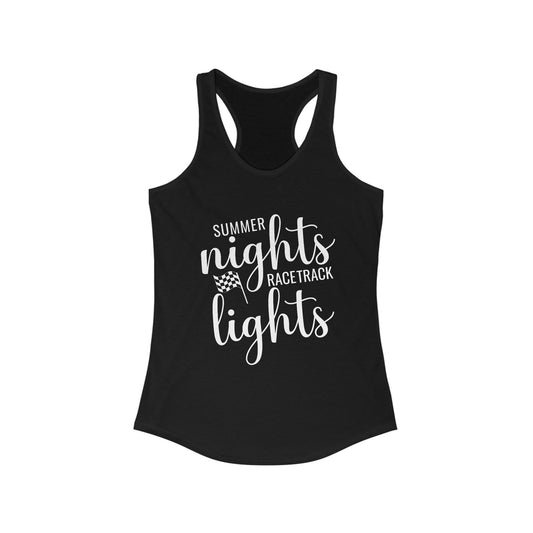 Summer Nights Racetrack Lights Racerback Tank