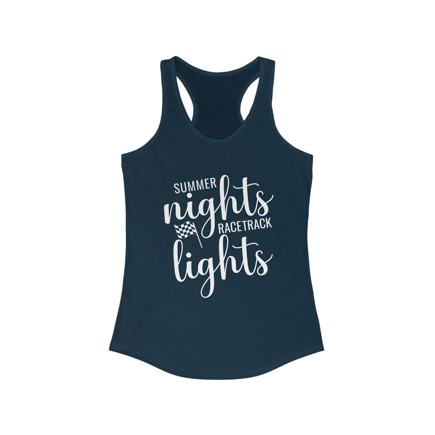 Summer Nights Racetrack Lights Racerback Tank