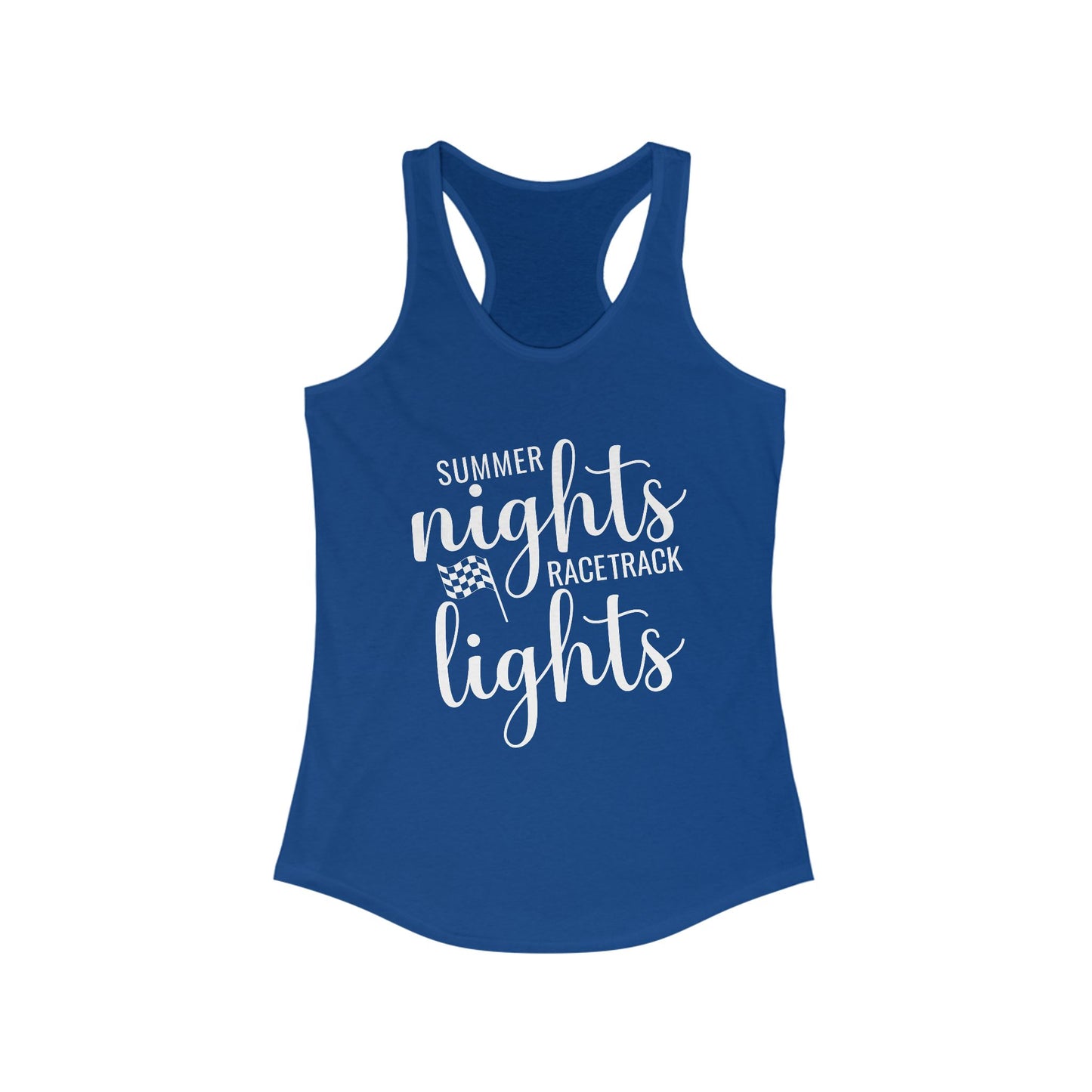 Summer Nights Racetrack Lights Racerback Tank
