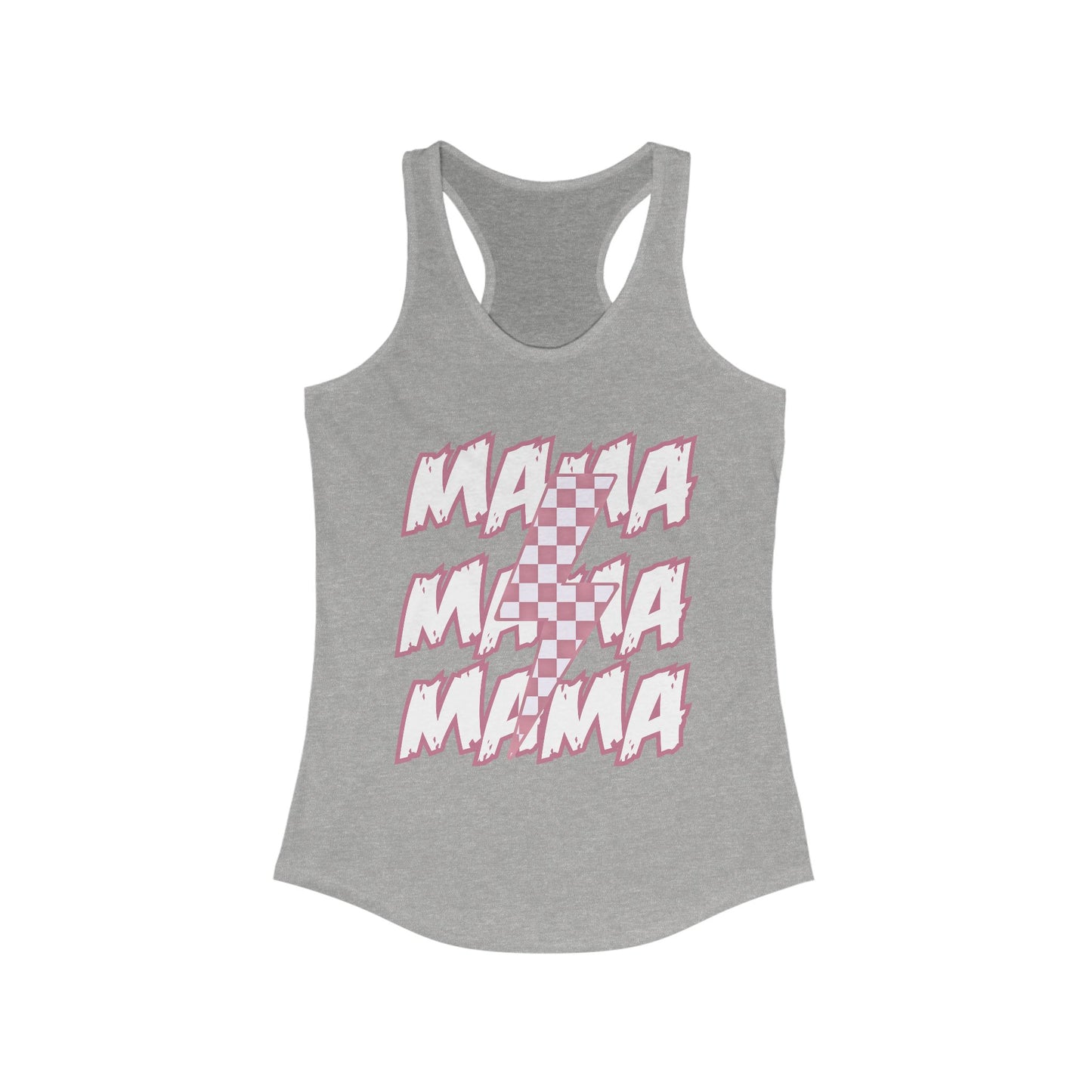 Mama Checker Lightning Bolt Racerback Tank Top