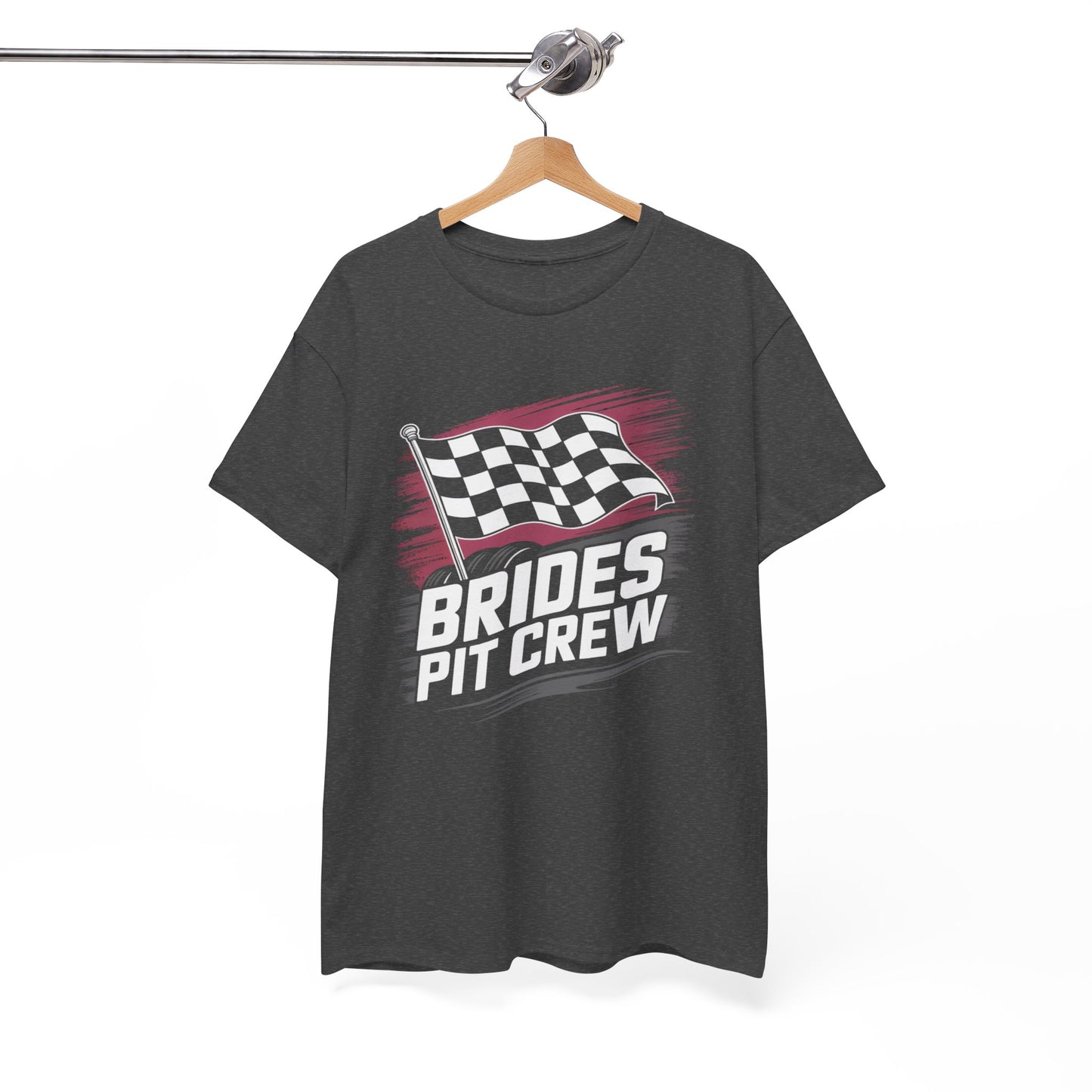Brides Pit Crew Tee - Fun Wedding Shirt, Bridal Party Gift, Race Themed Apparel, Unisex Heavy Cotton Tee, Bachelorette Party Outfit