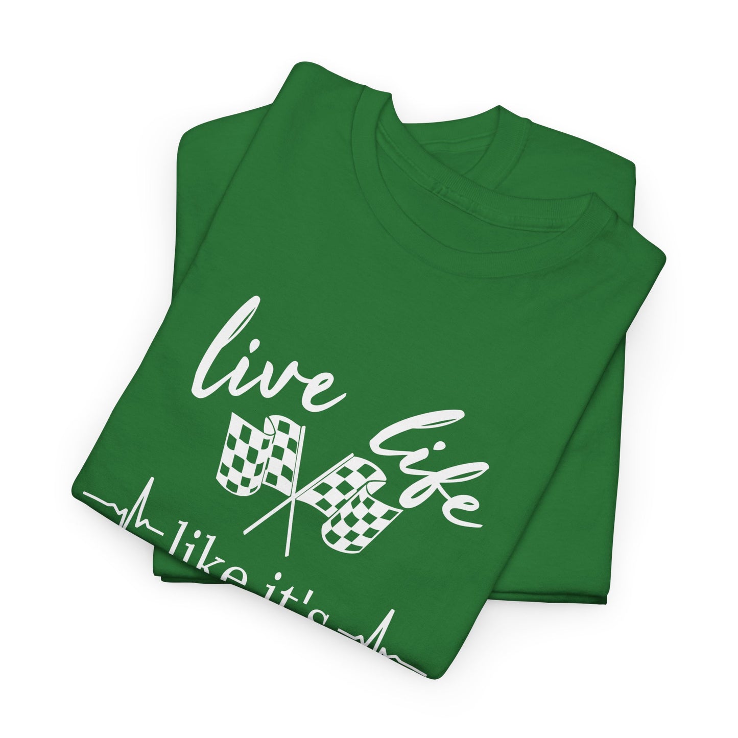 Racing Quote Tee: Live Life Like It's the Last Lap, Motorsports Gift, Unisex Tee, Racing T-Shirt