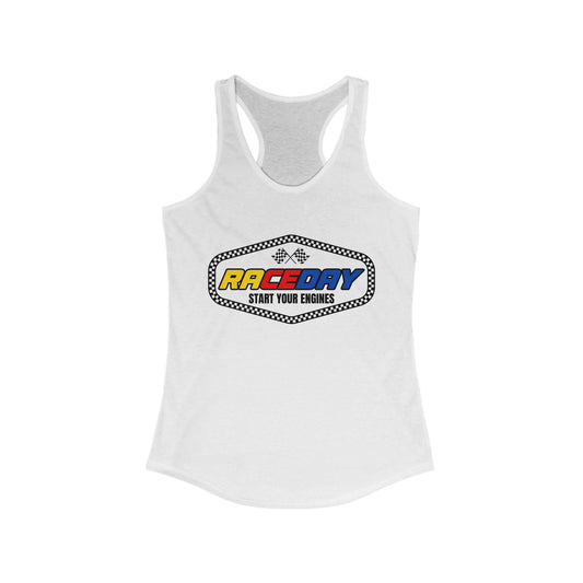 Raceday Start Your Engines Racerback Tank Top