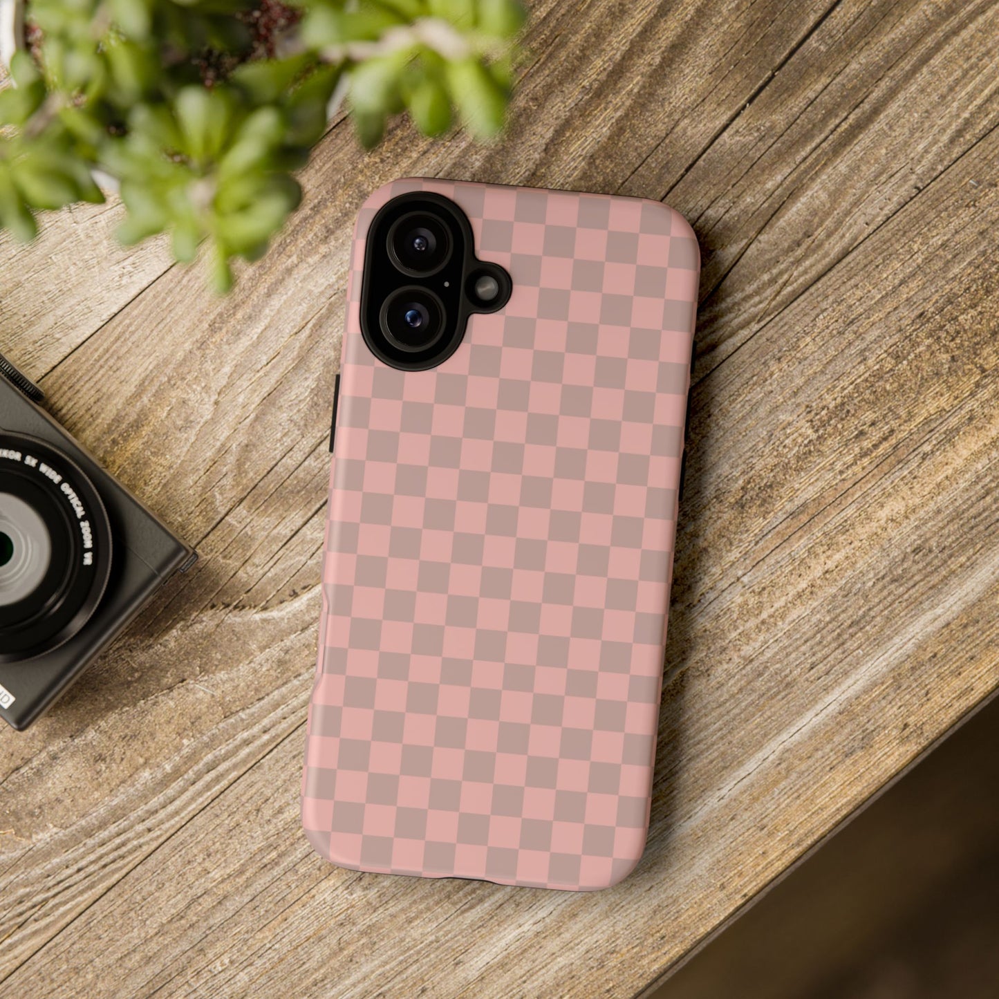 Pink Tan Checkerboard Checkered IPhone Tough Case