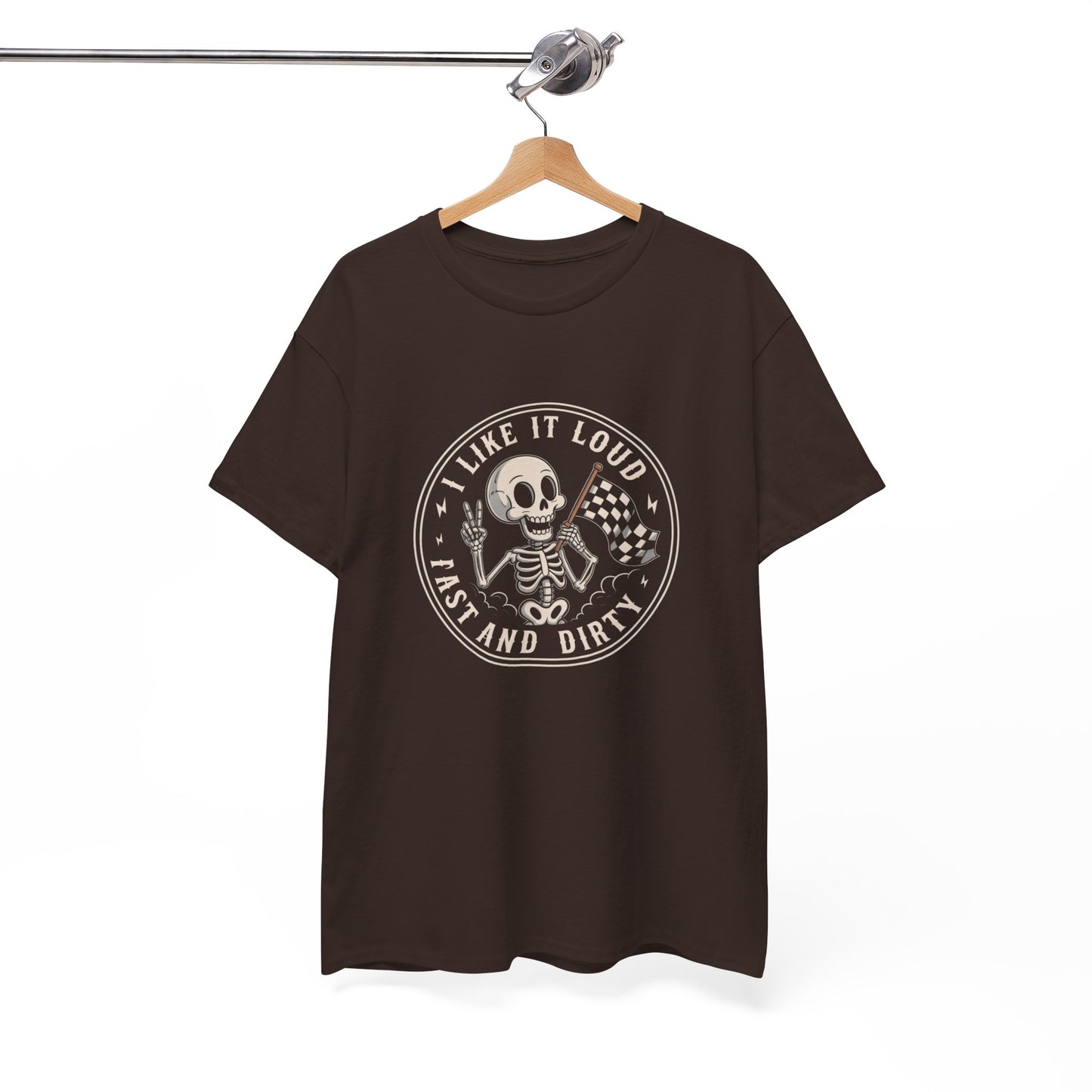 Loud and Proud Skeleton Tee - Dirt Track Racing T-Shirt