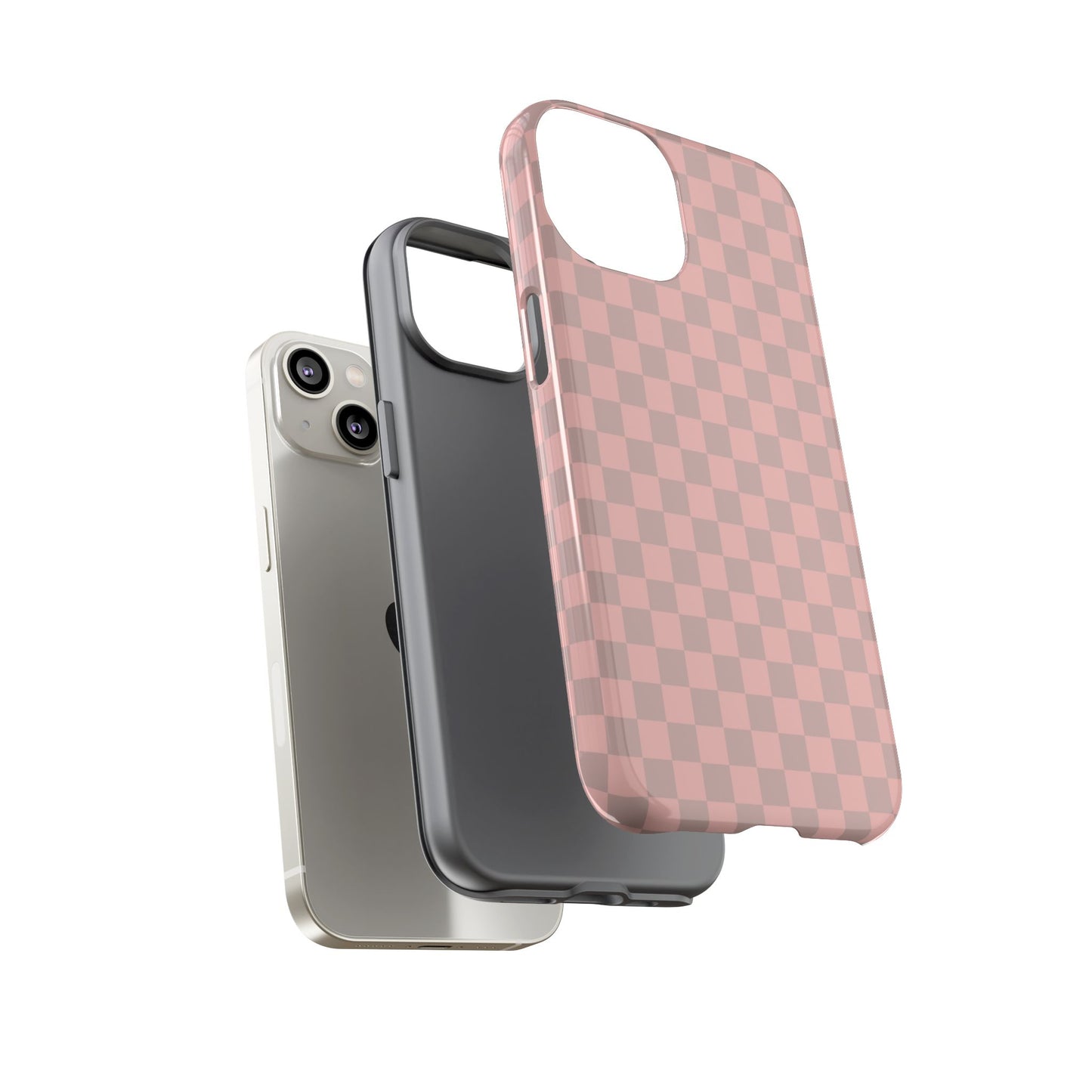 Pink Tan Checkerboard Checkered IPhone Tough Case